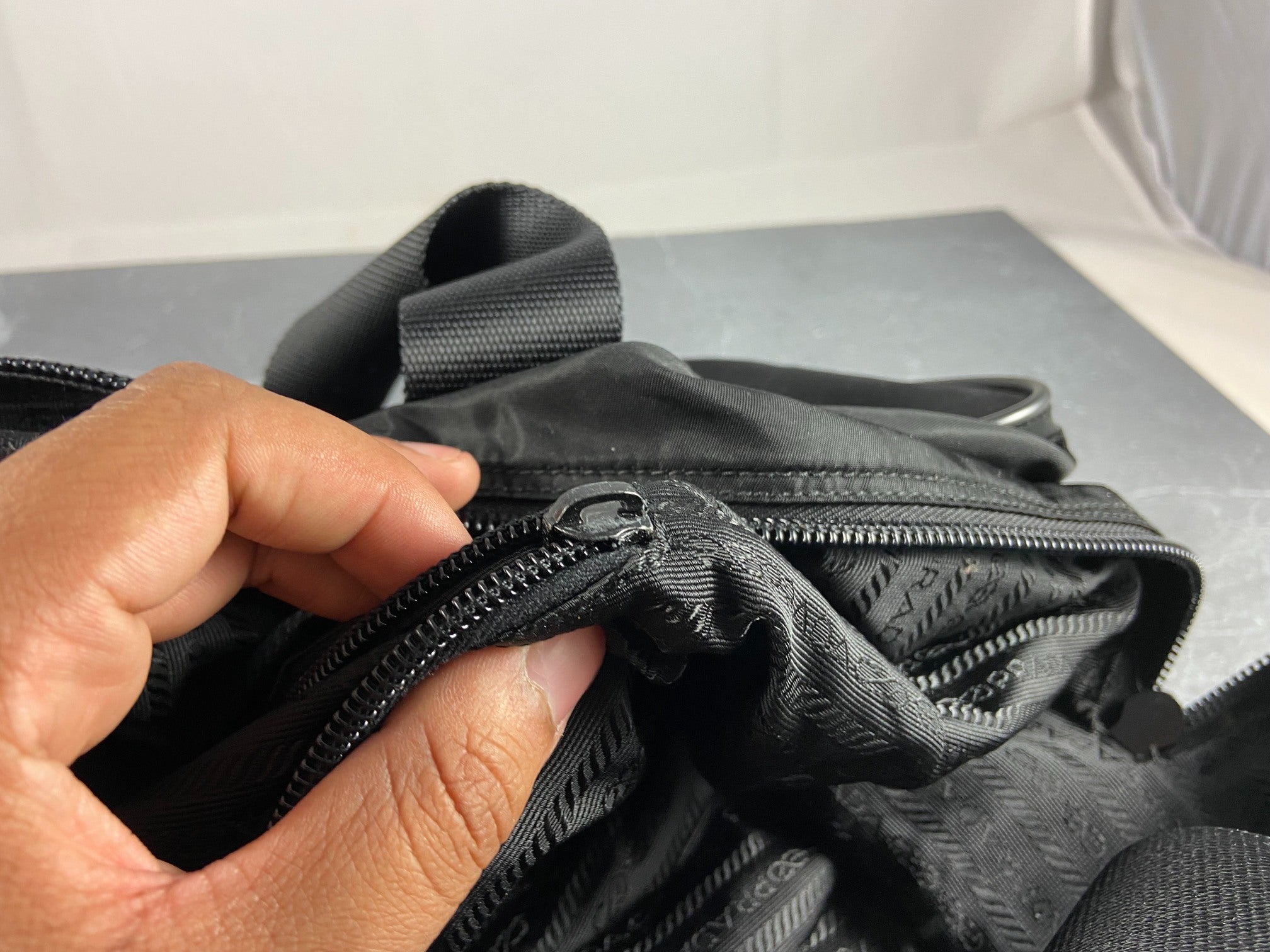 Prada Tessuto Nylon Travel Duffle Bag Black