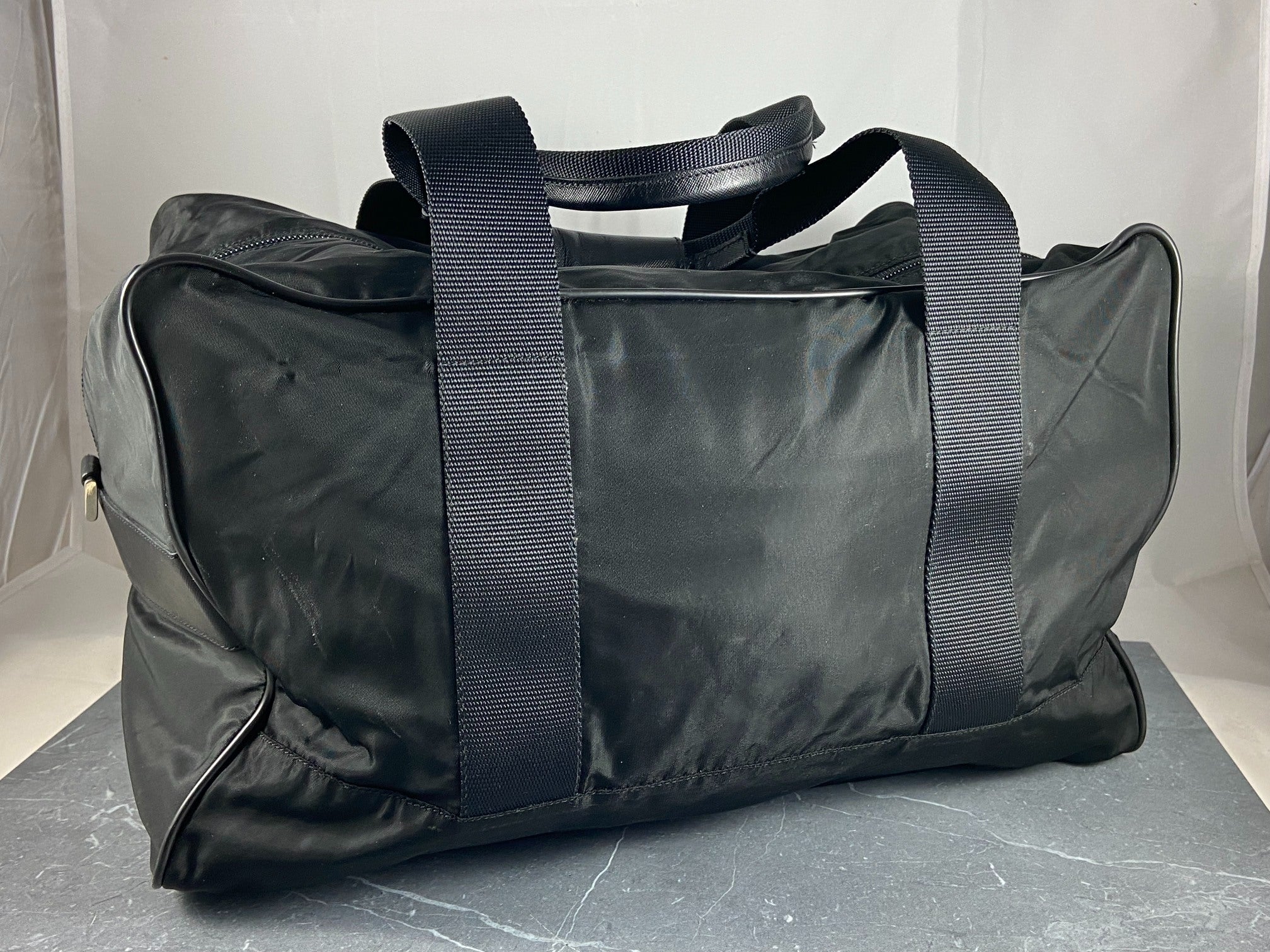 Prada Tessuto Nylon Travel Duffle Bag Black