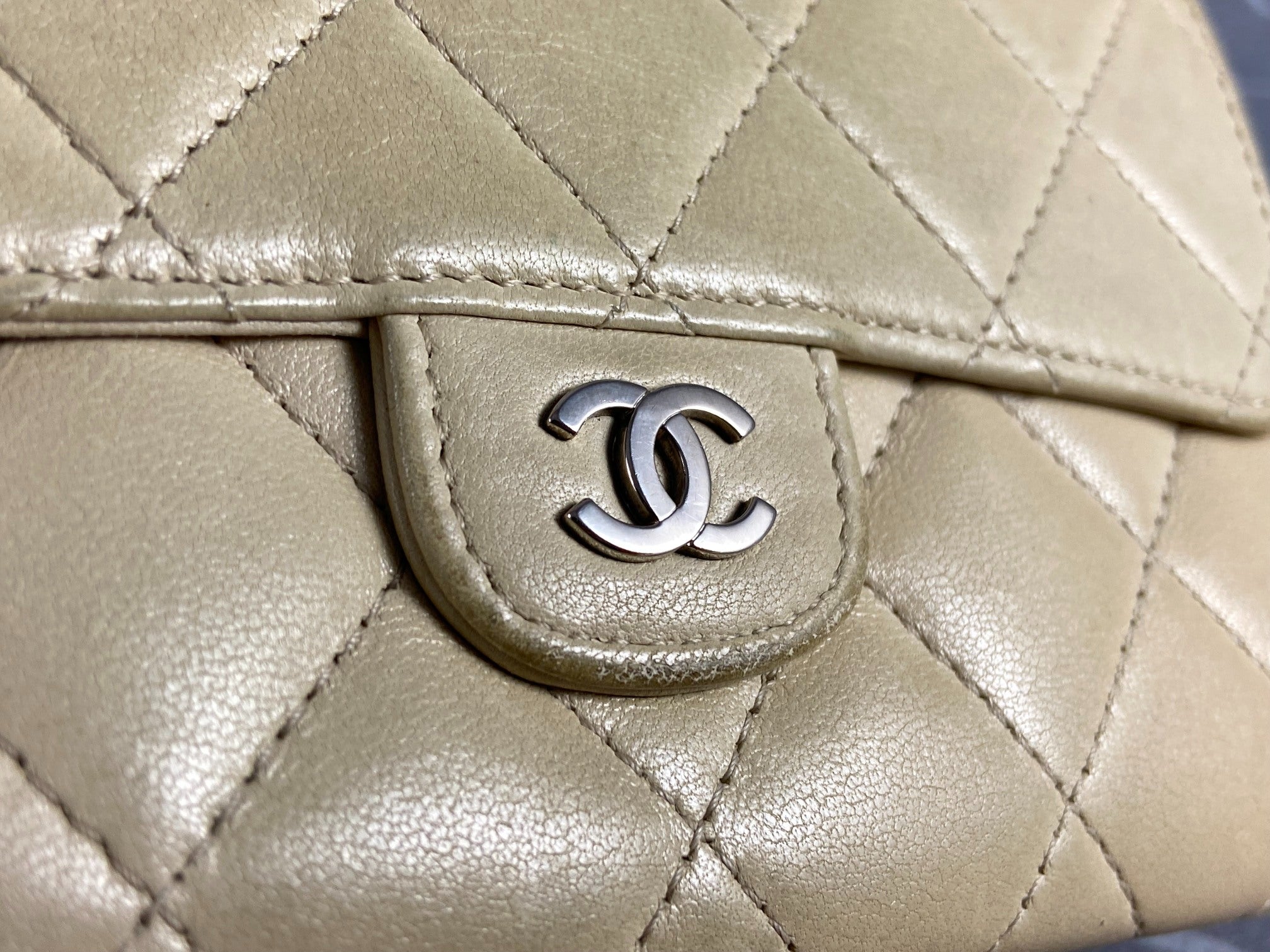 Chanel Timeless / Classic Matelasse Flap Wallet Black Leather