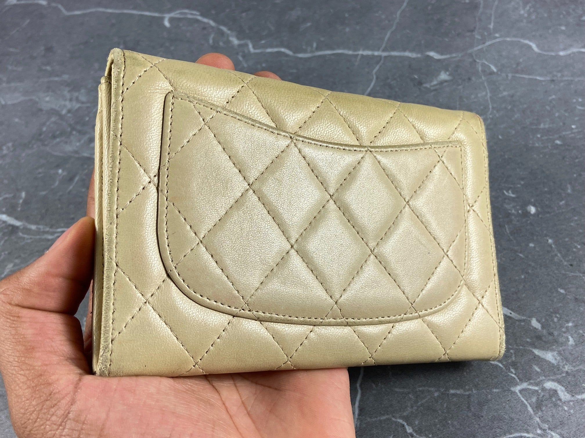 Chanel Timeless / Classic Matelasse Flap Wallet Black Leather