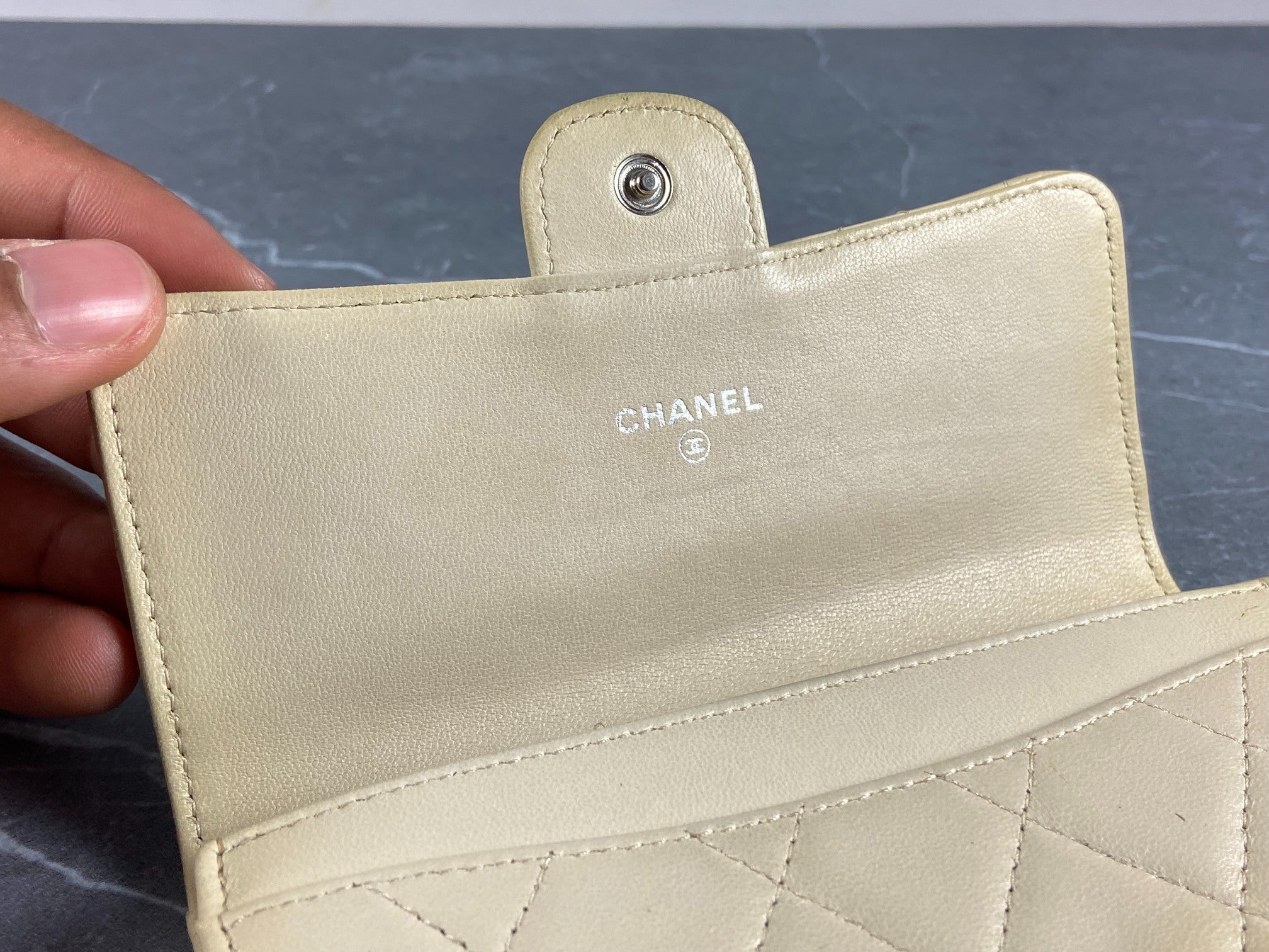 Chanel Timeless / Classic Matelasse Flap Wallet Black Leather