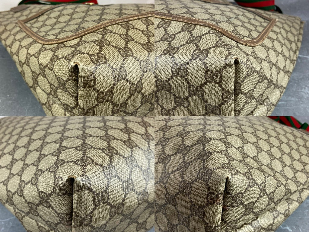 Gucci Sherry Line Hand / Tote Bag Beige GG Supreme Canvas