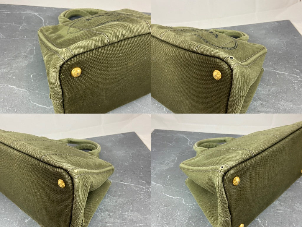 Prada Canapa Tote Bag Green