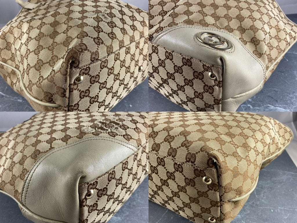 Gucci Hand / Tote Bag Beige GG Monogram