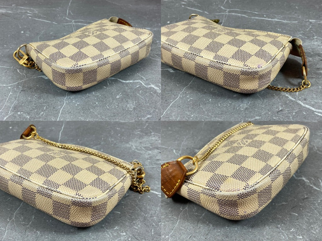 Louis Vuitton Mini Pochette Accessoires Damier Azur Canvas
