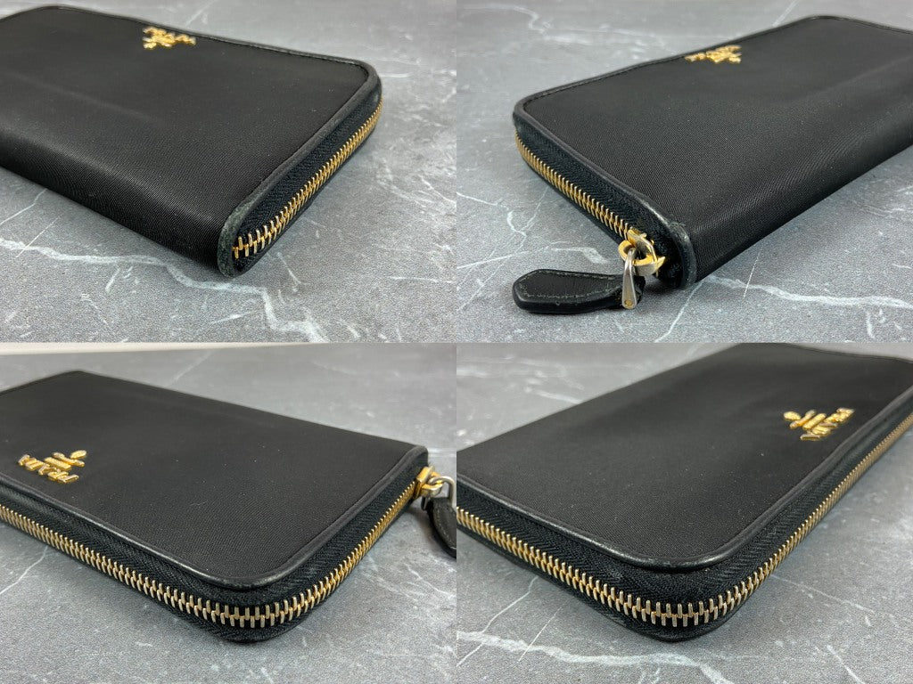 Prada Tessuto Nylon Zippy Wallet Black