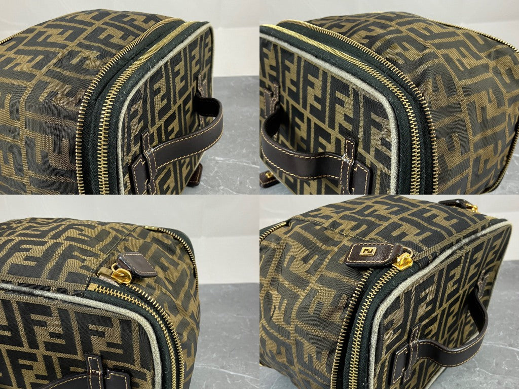 Fendi Vanity Bag Tabacco Brown Zucca Monogram