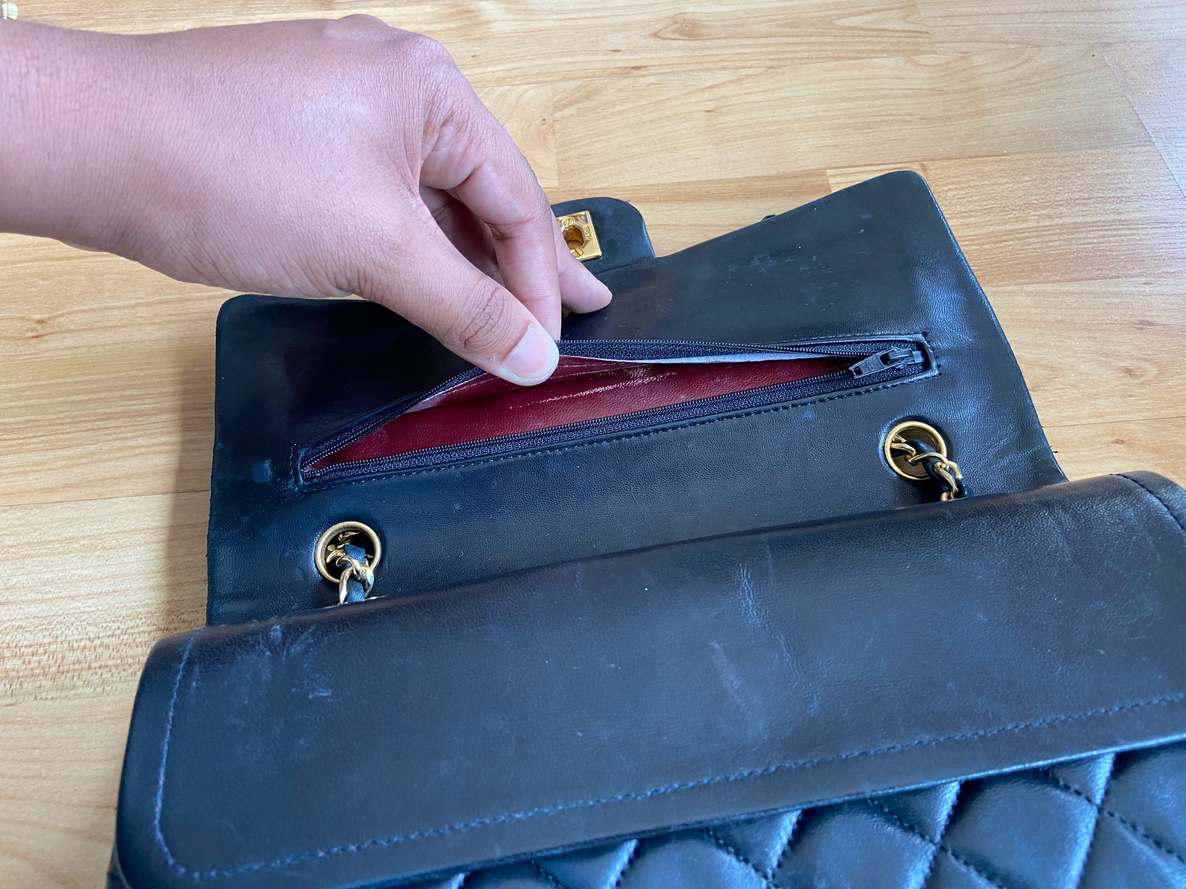 Chanel Timeless / Classique Double Flap Bag Black Lambskin Quilted Matelasse Leather