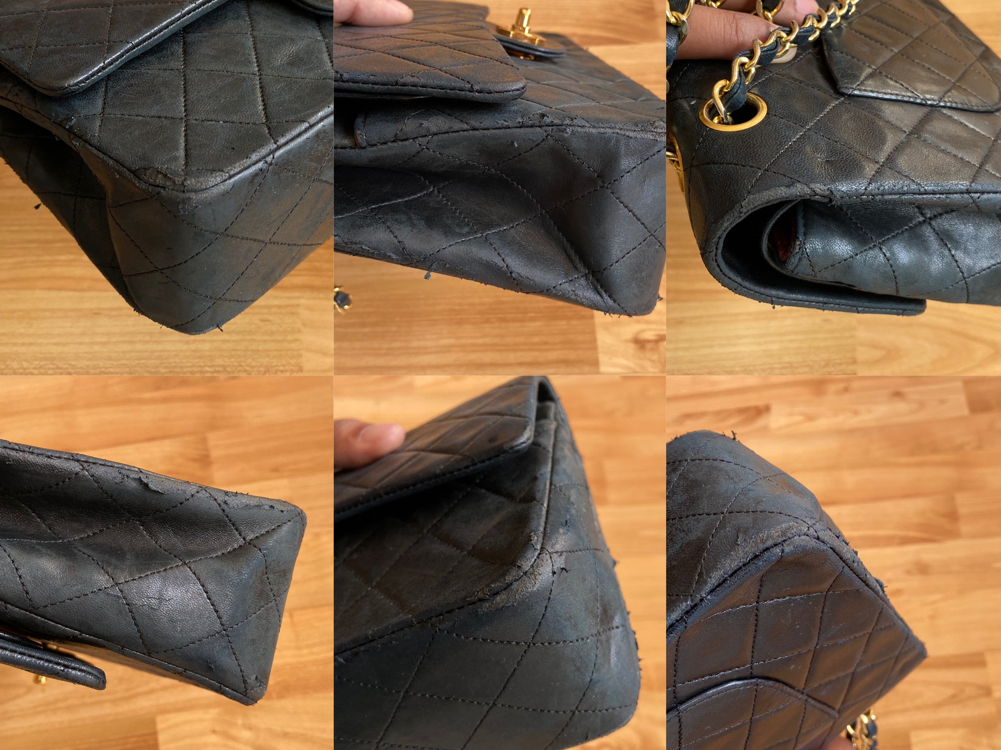 Chanel Timeless / Classique Double Flap Bag Black Lambskin Quilted Matelasse Leather