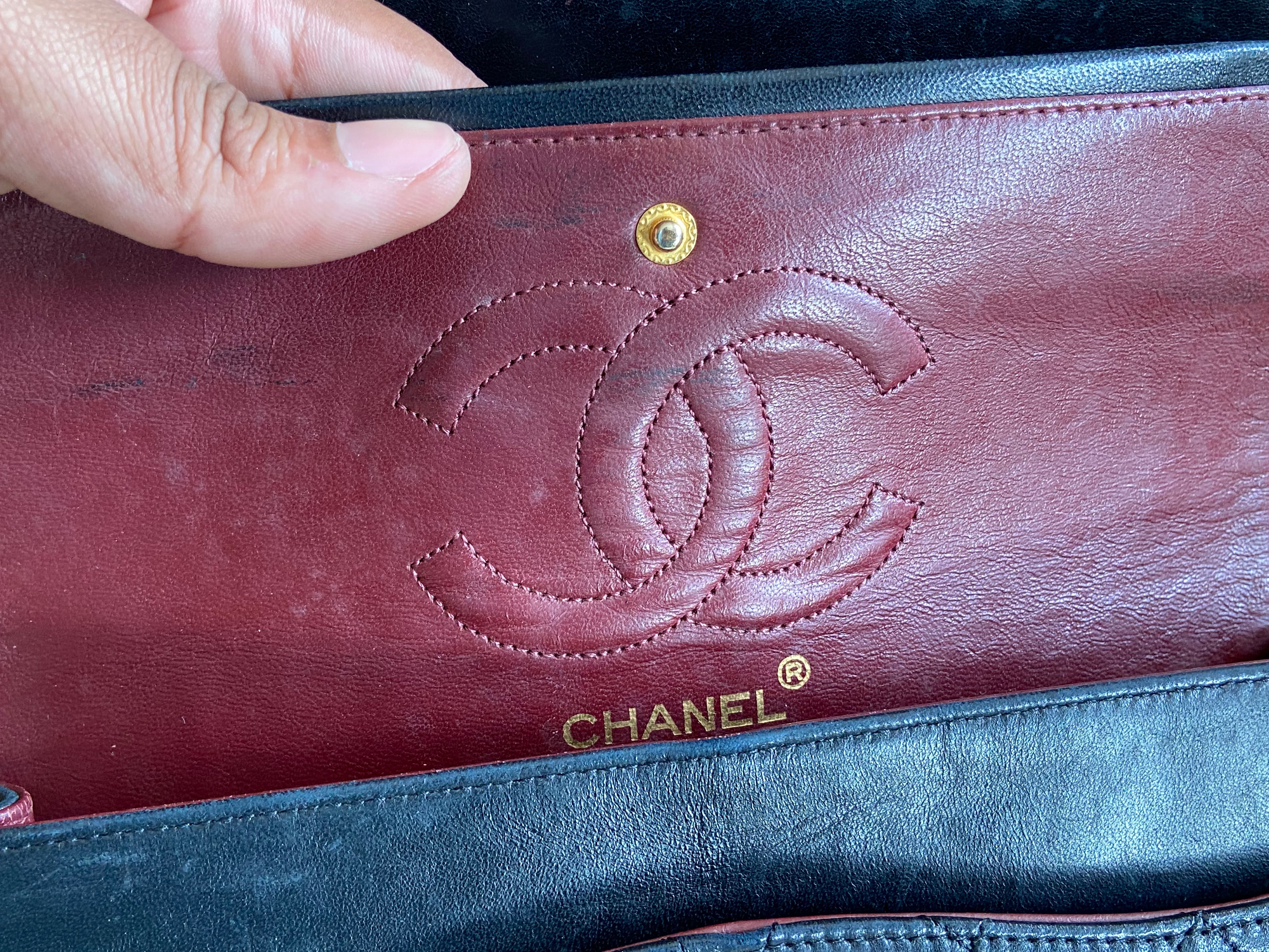 Chanel Timeless / Classique Double Flap Bag Black Lambskin Quilted Matelasse Leather