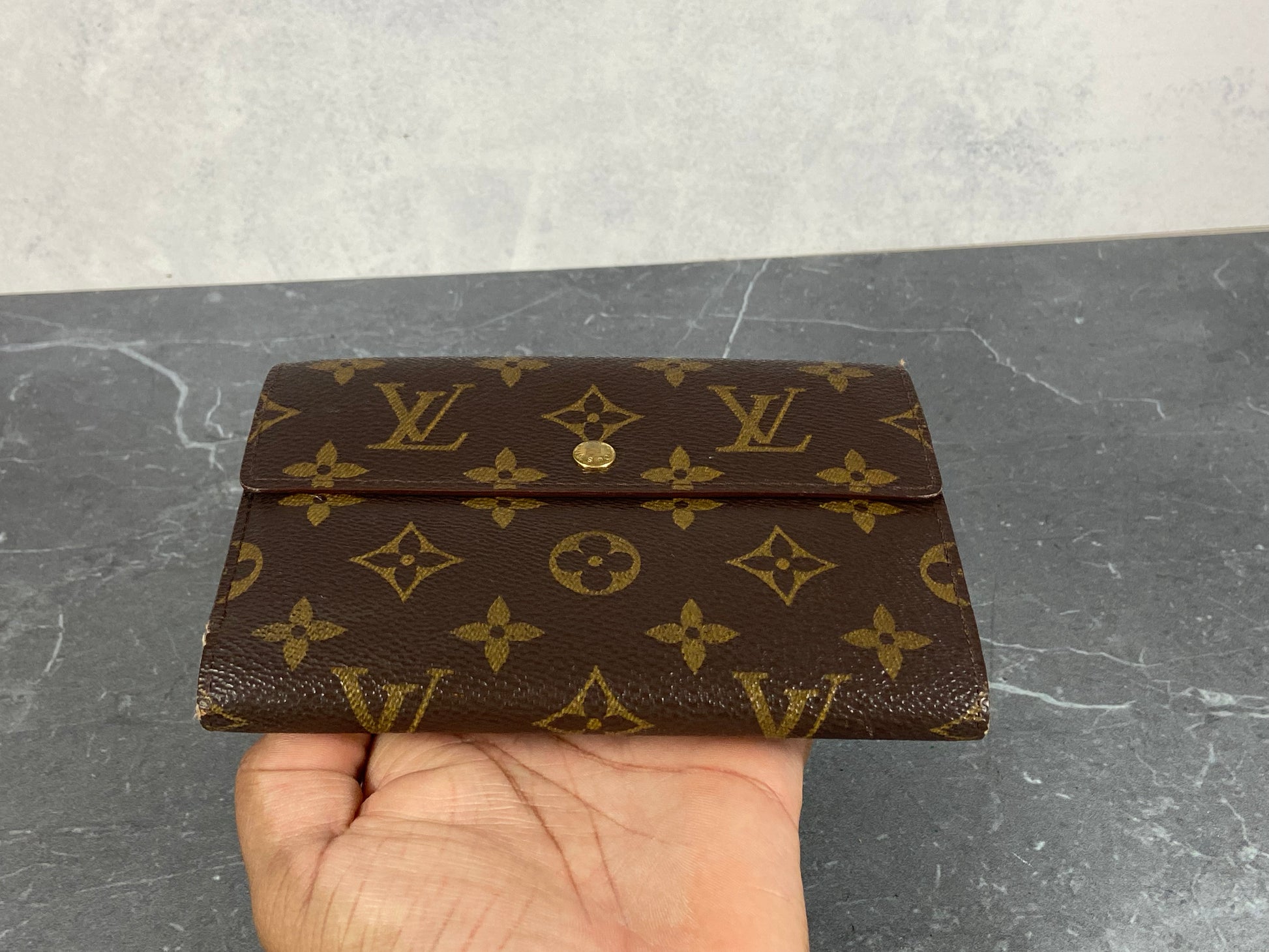 Couverture passeport cloth card wallet Louis Vuitton Brown in