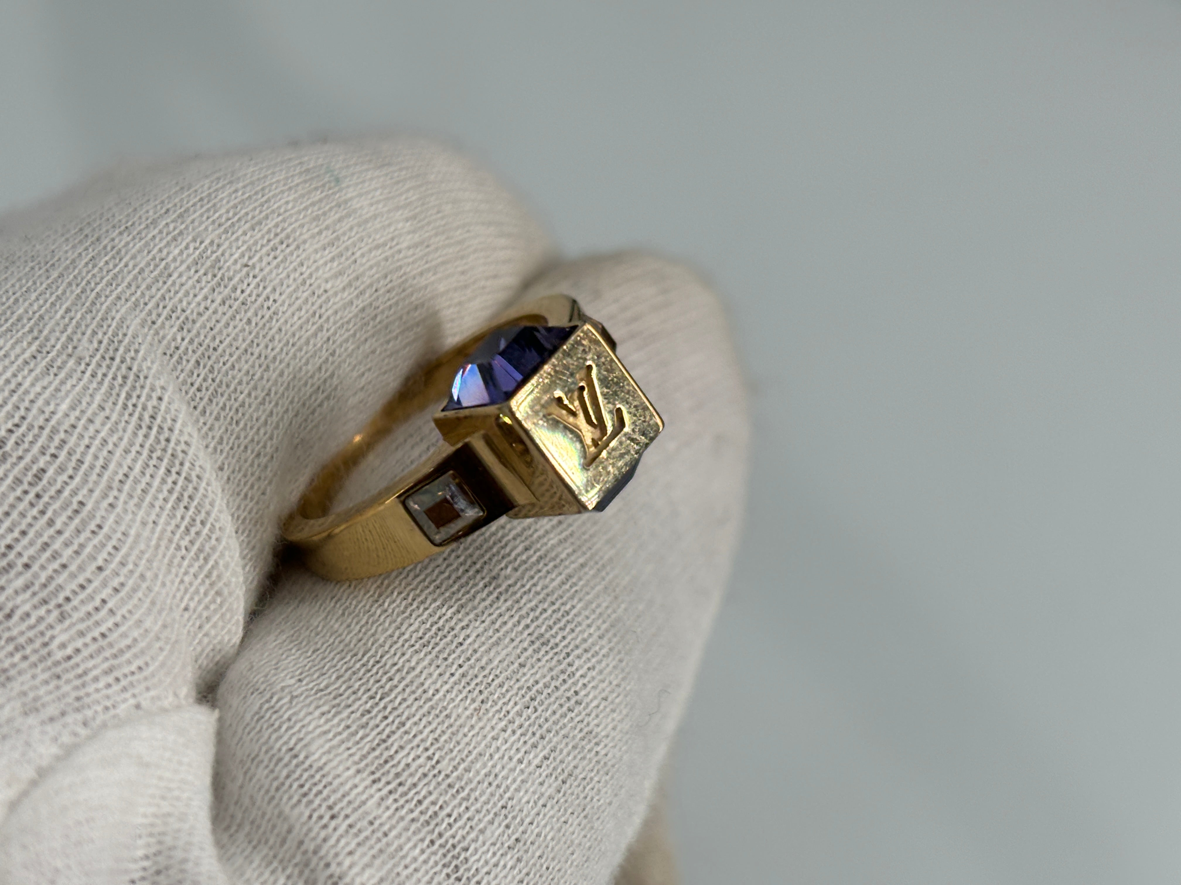 Louis Vuitton Gamble Ring Gold-Tone Size M incl. Box