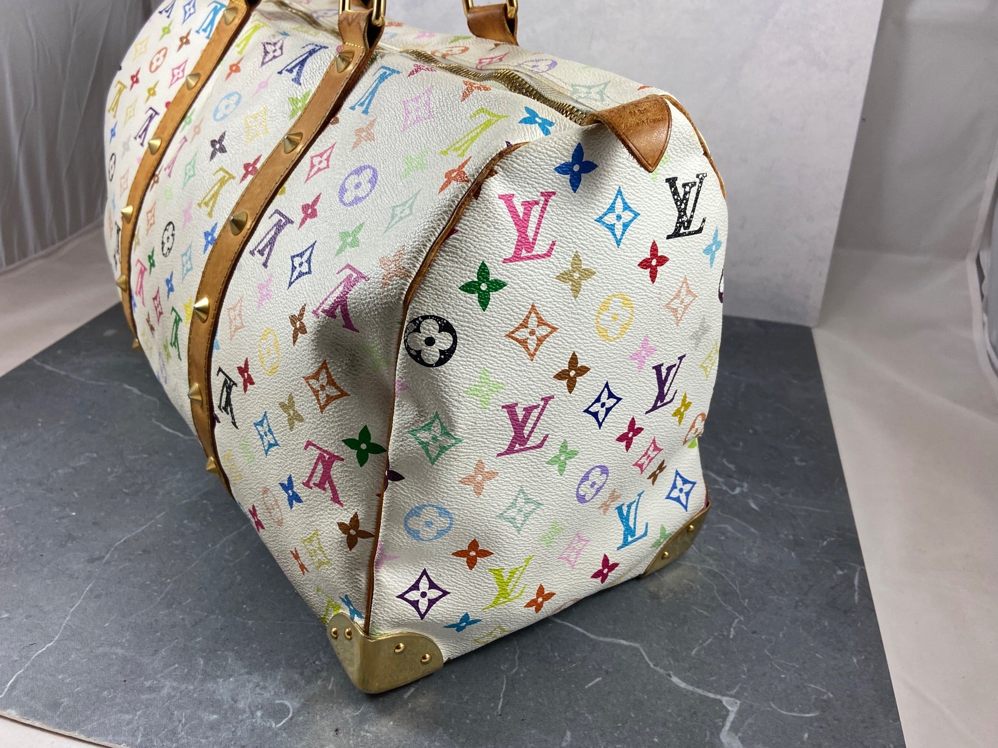 Louis Vuitton Keepall 45 Murakami Multicolor White