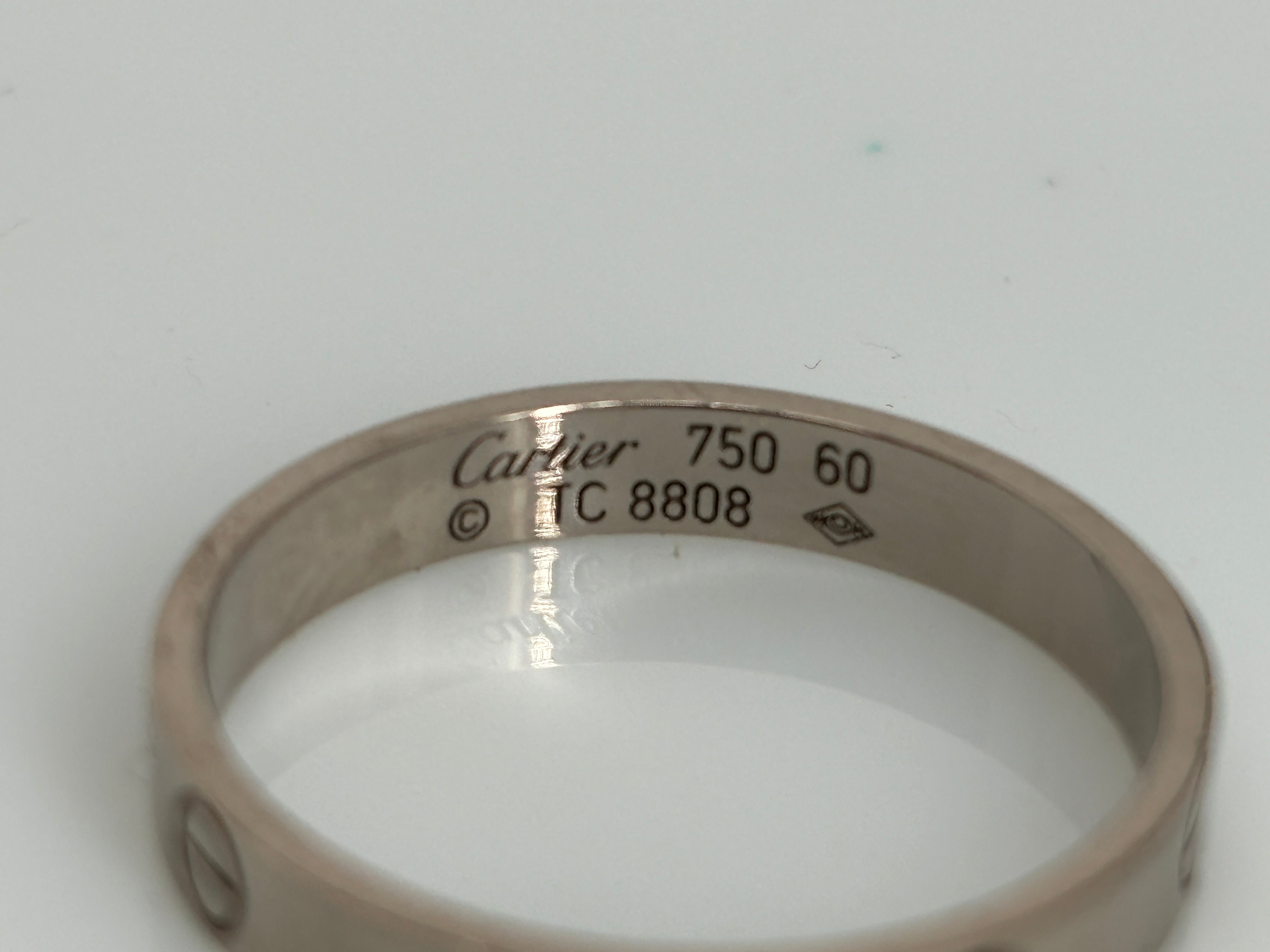 Cartier Love Ring White Gold Size 60