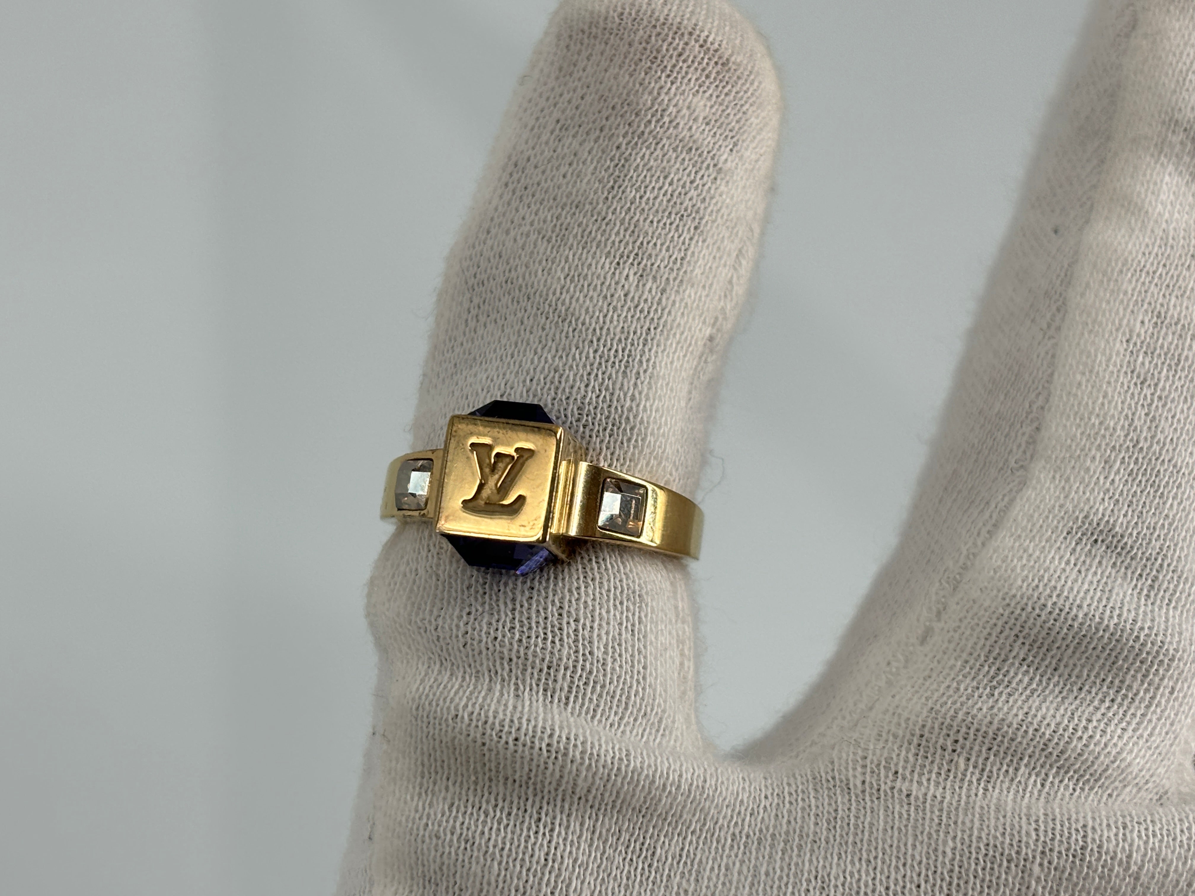 Louis Vuitton Gamble Ring Gold-Tone Size M incl. Box