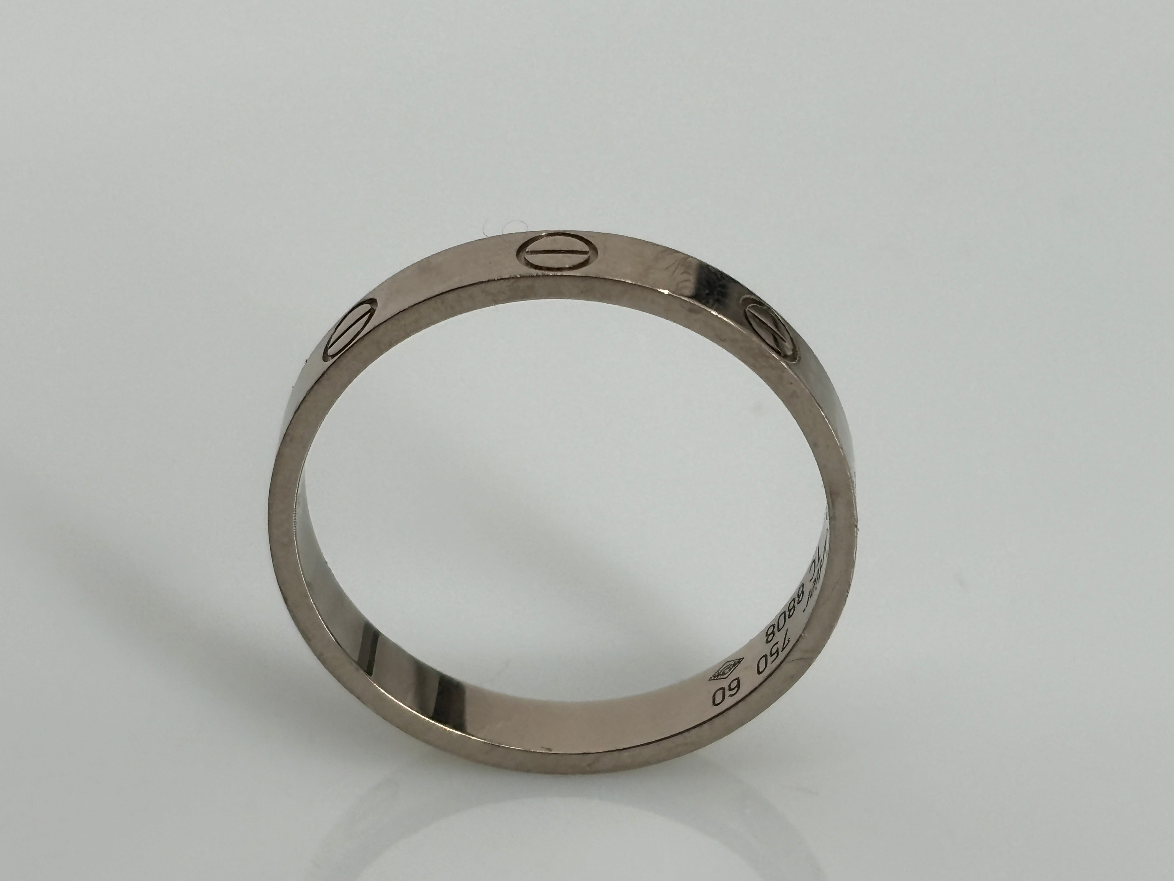 Cartier Love Ring White Gold Size 60