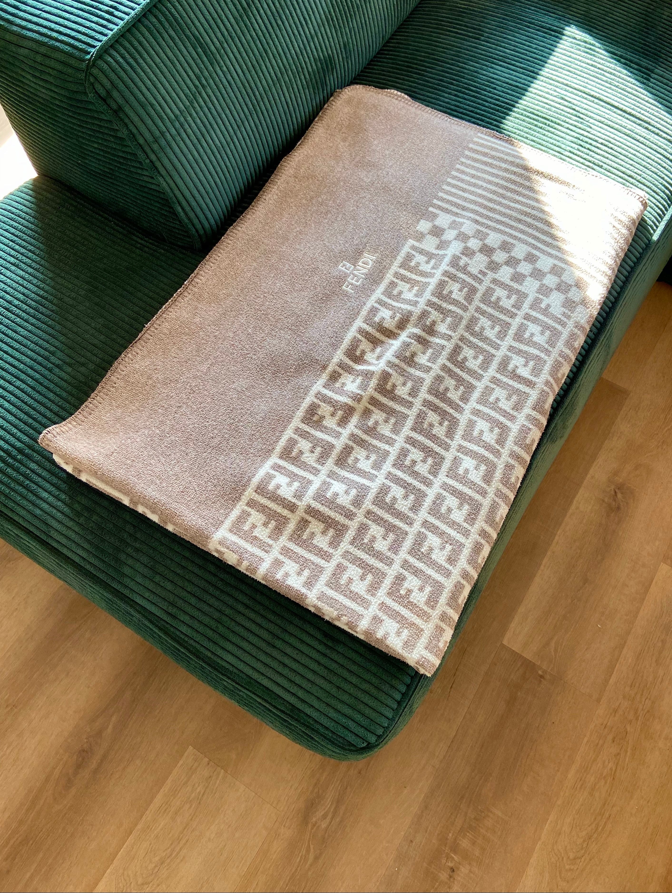 Fendi FF Monogram Blanket Beige