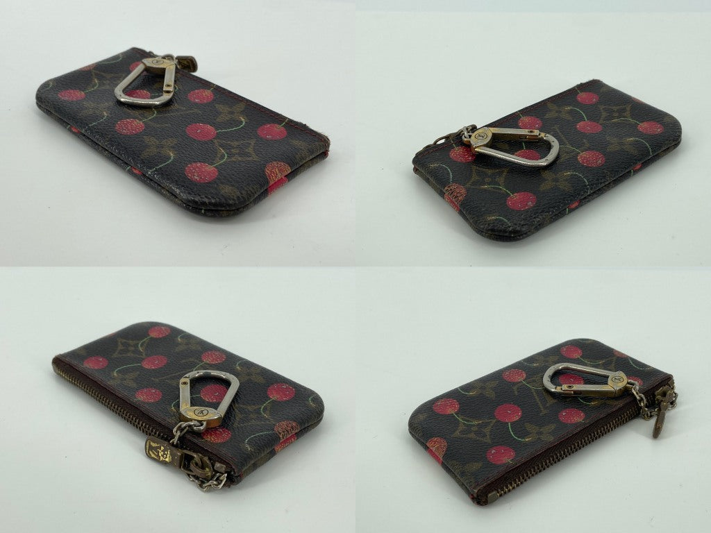 Louis Vuitton Takashi Murakami Pochette Cles Key Pouch Cerise Monogram Canvas