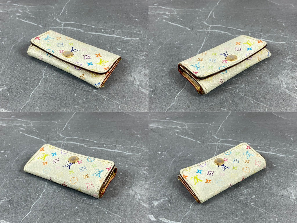 Louis Vuitton 4 Key Holder Murakami Multicolor White