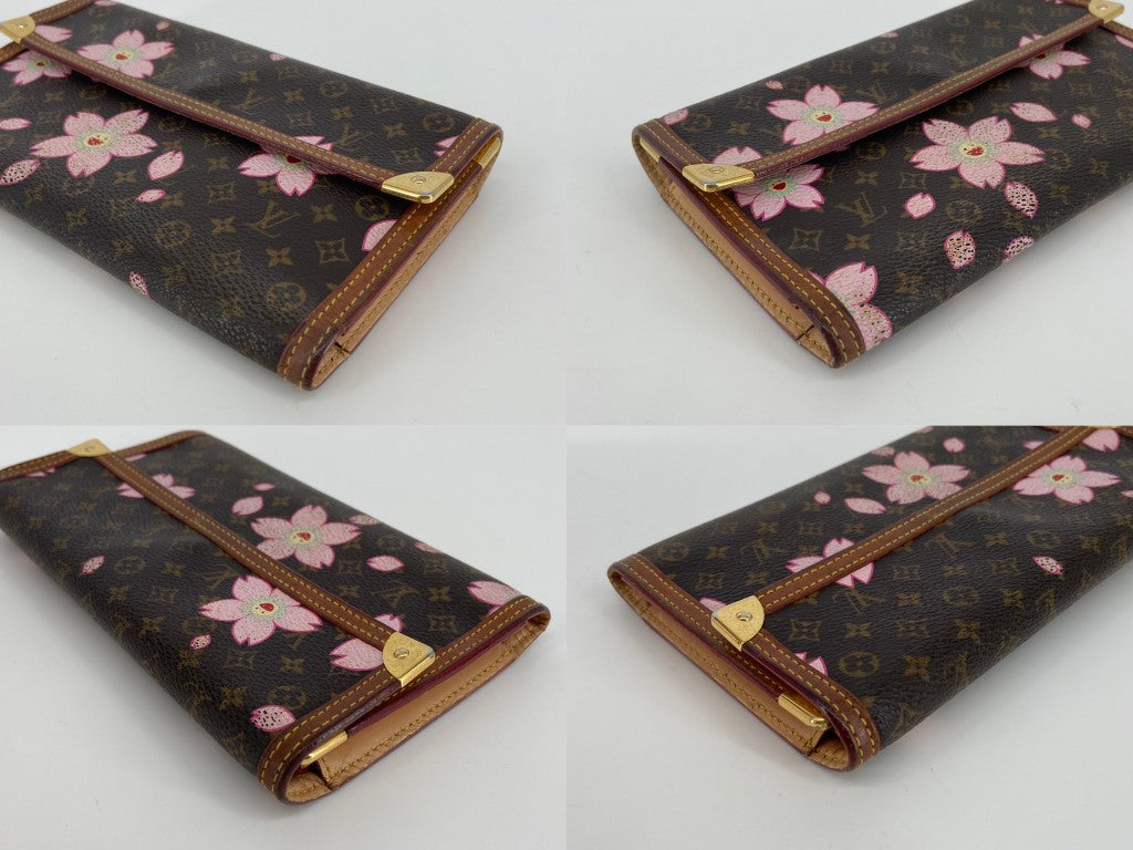 Louis Vuitton x Takashi Murakami Porte Tresor International Wallet Cherry Blossom