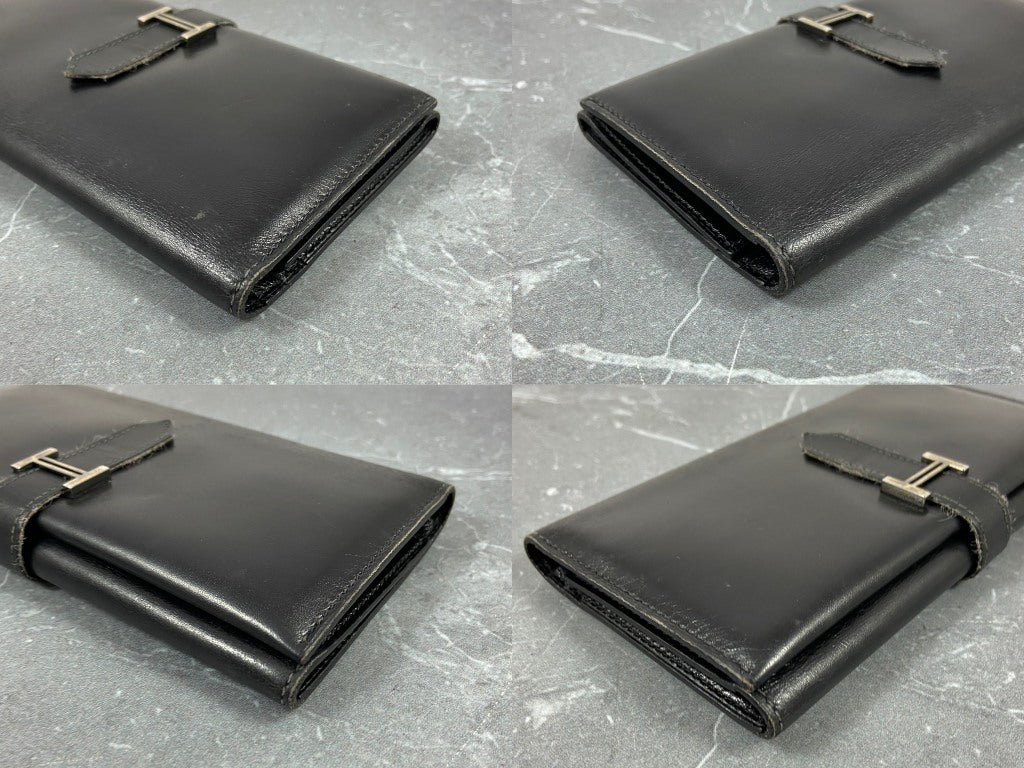 Hermès Béarn Wallet Black Leather incl. Box