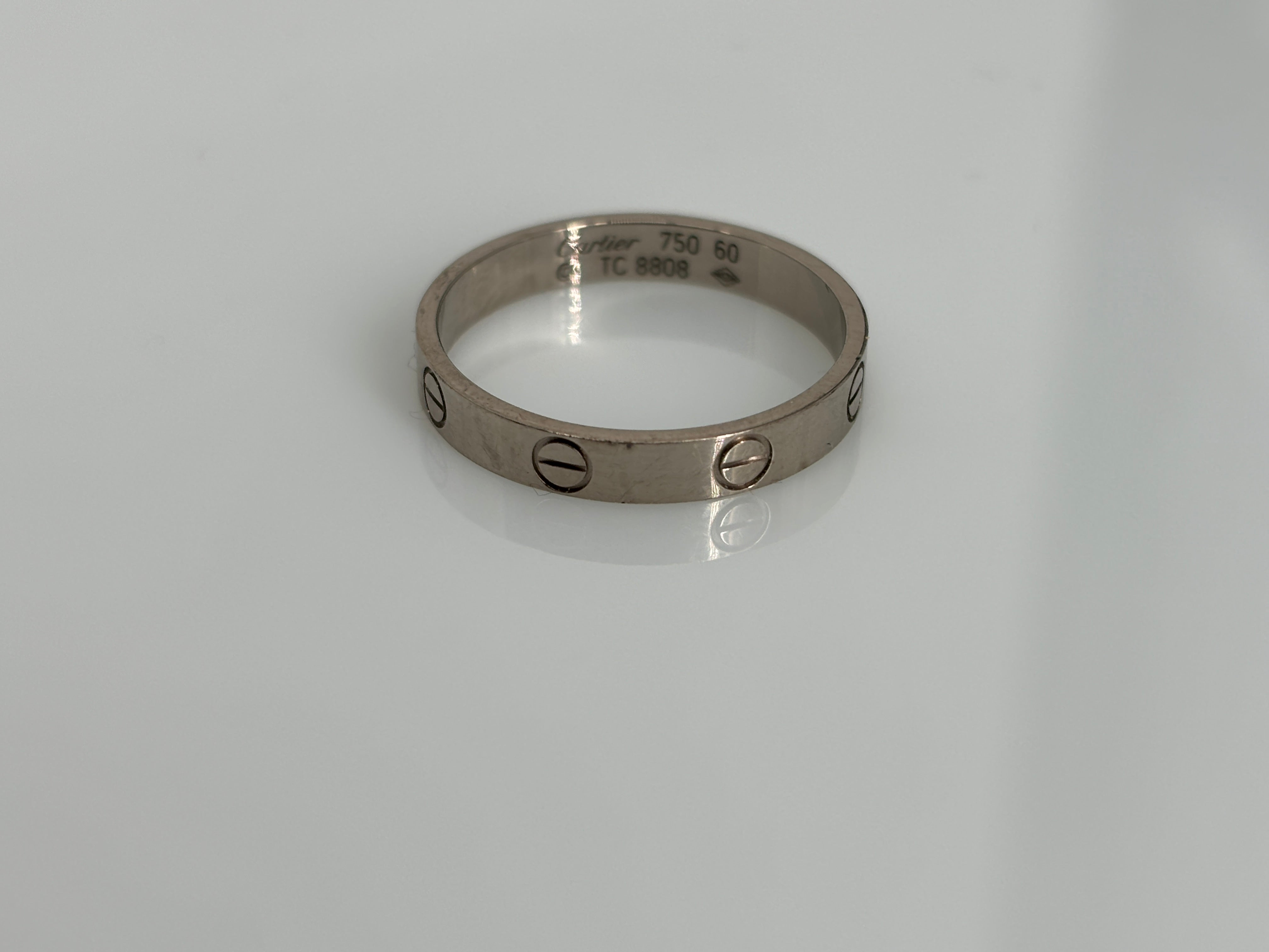 Cartier Love Ring White Gold Size 60