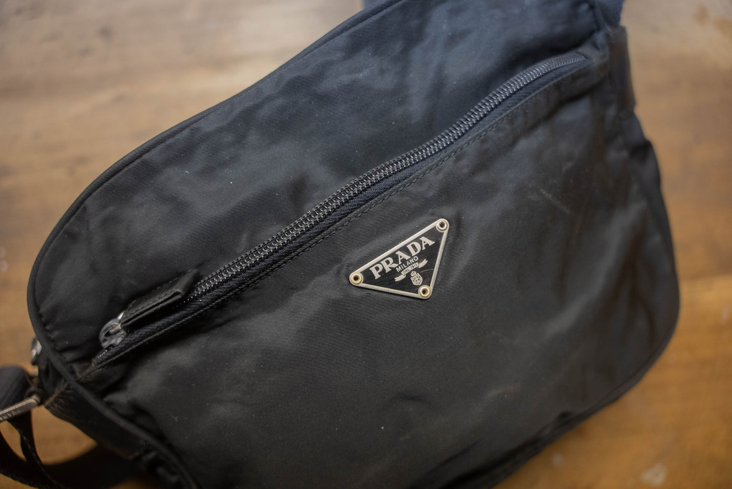 Prada BT0167 Vela Sport Nylon Shoulder / Messenger Bag Black