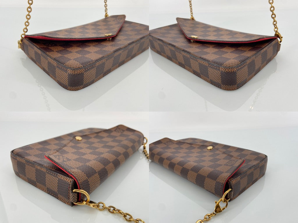 Louis Vuitton Felicie Pochette Damier Ebene Canvas