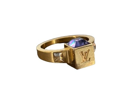 Louis Vuitton Gamble Ring Gold-Tone Size M incl. Box