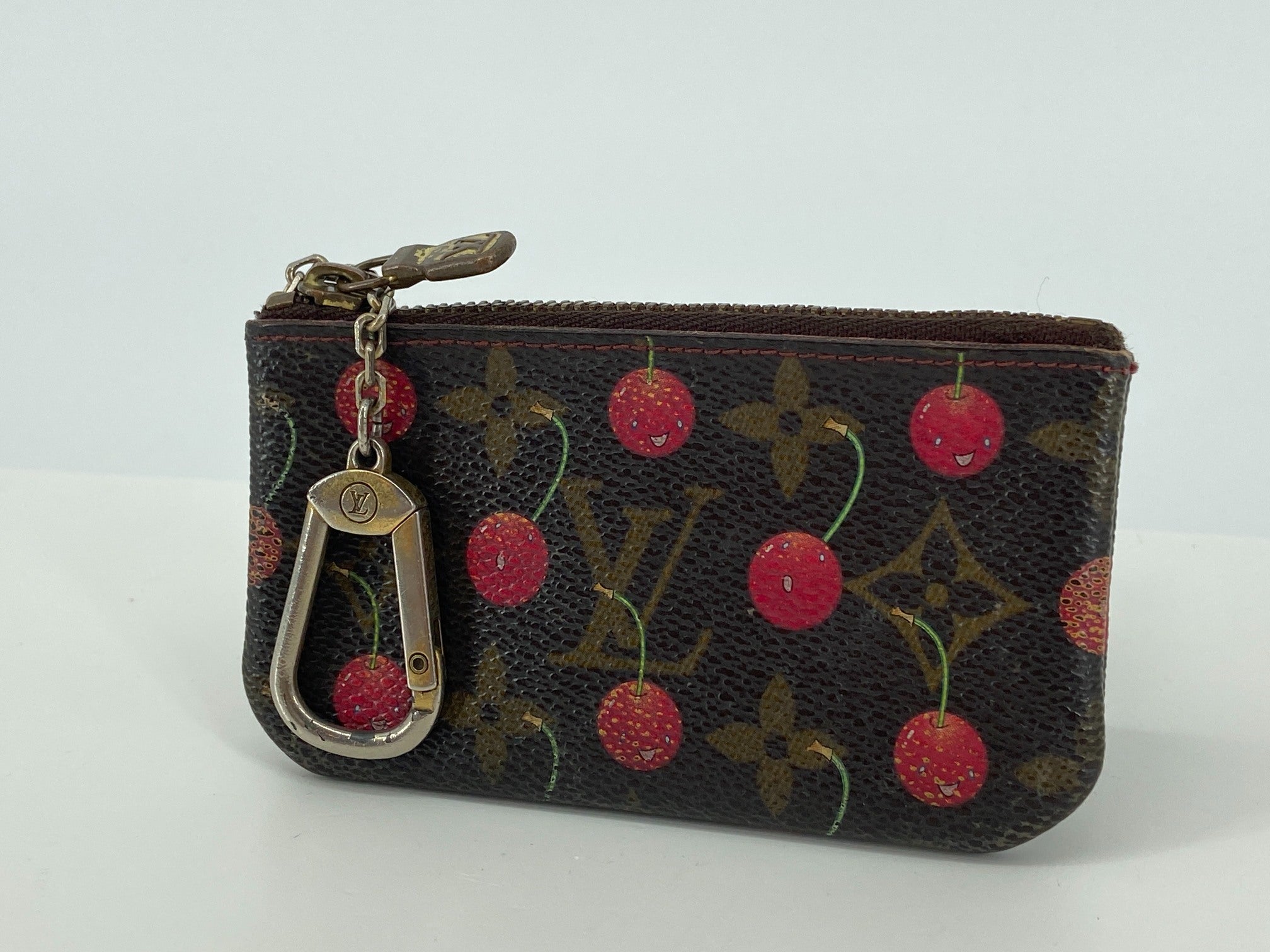 Louis Vuitton Takashi Murakami Pochette Cles Key Pouch Cerise Monogram Canvas