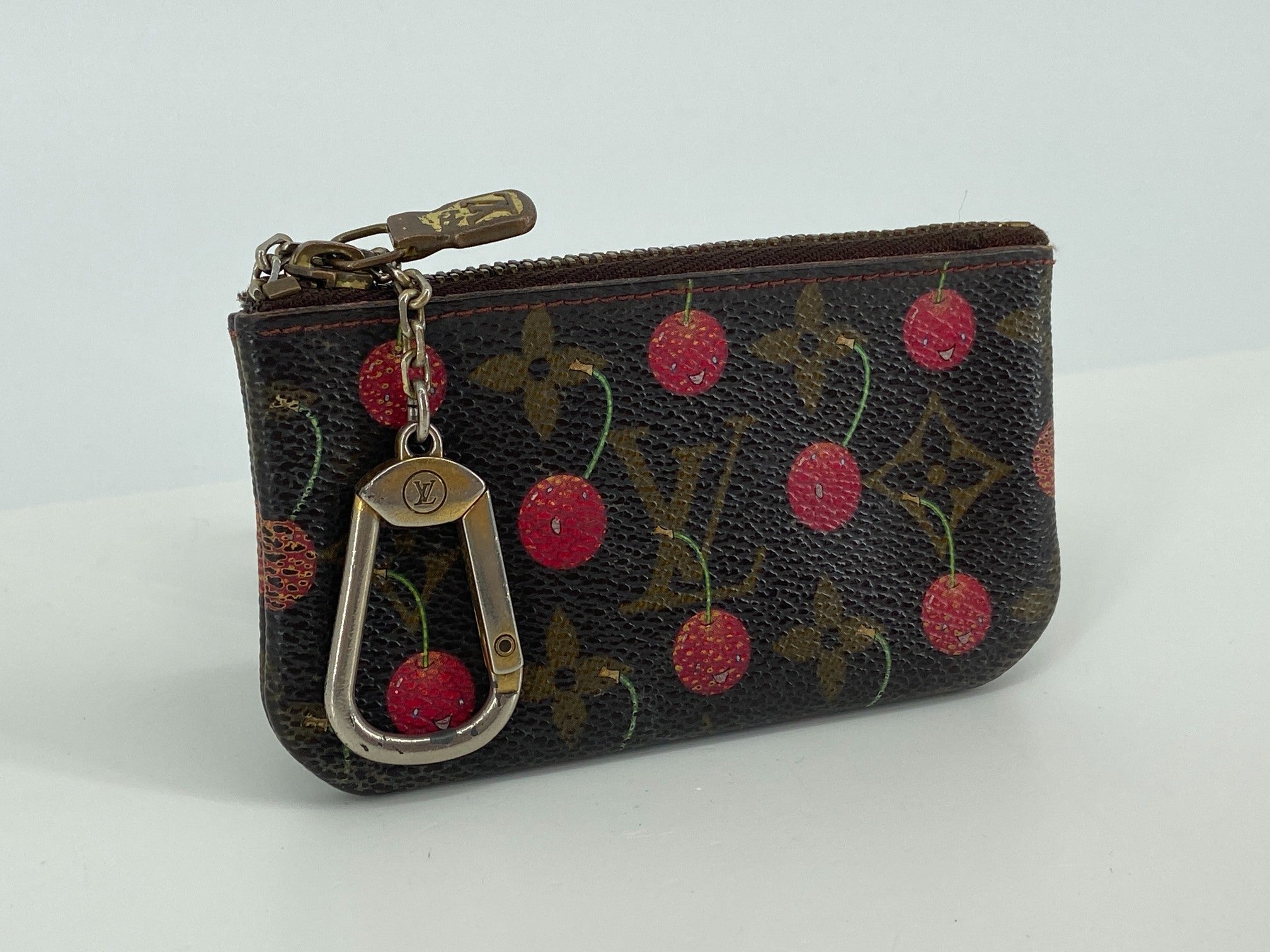 Louis Vuitton Takashi Murakami Pochette Cles Key Pouch Cerise Monogram Canvas