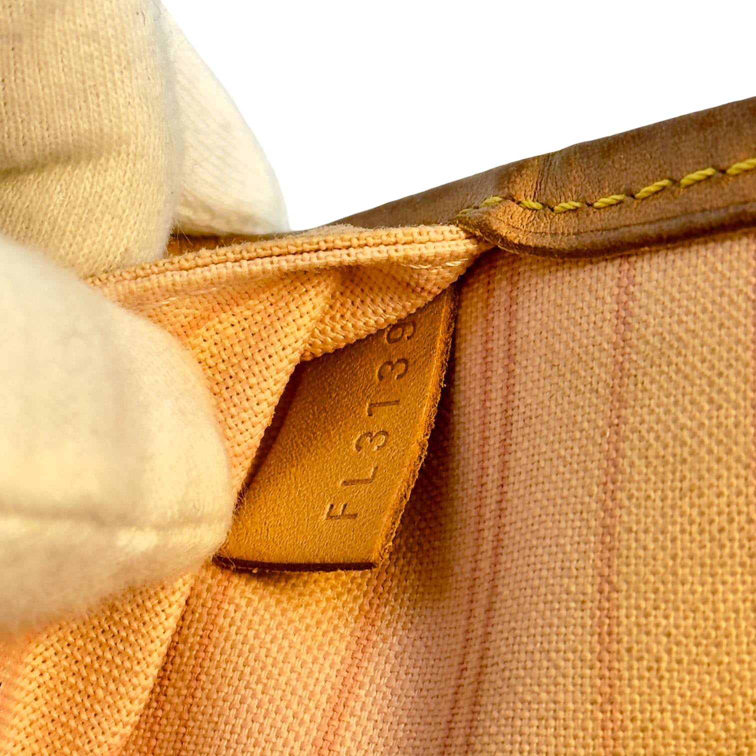 Louis Vuitton Neverfull MM Weiß Damier Azur Canvas