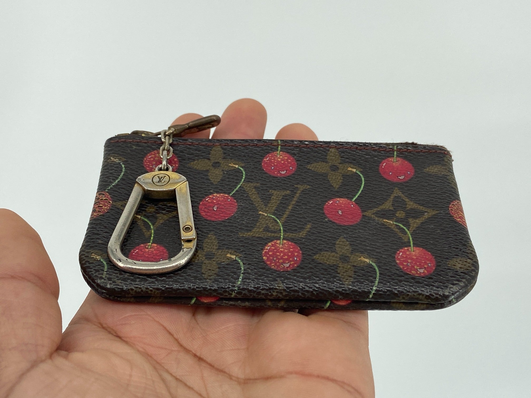 Louis Vuitton Takashi Murakami Pochette Cles Key Pouch Cerise Monogram Canvas