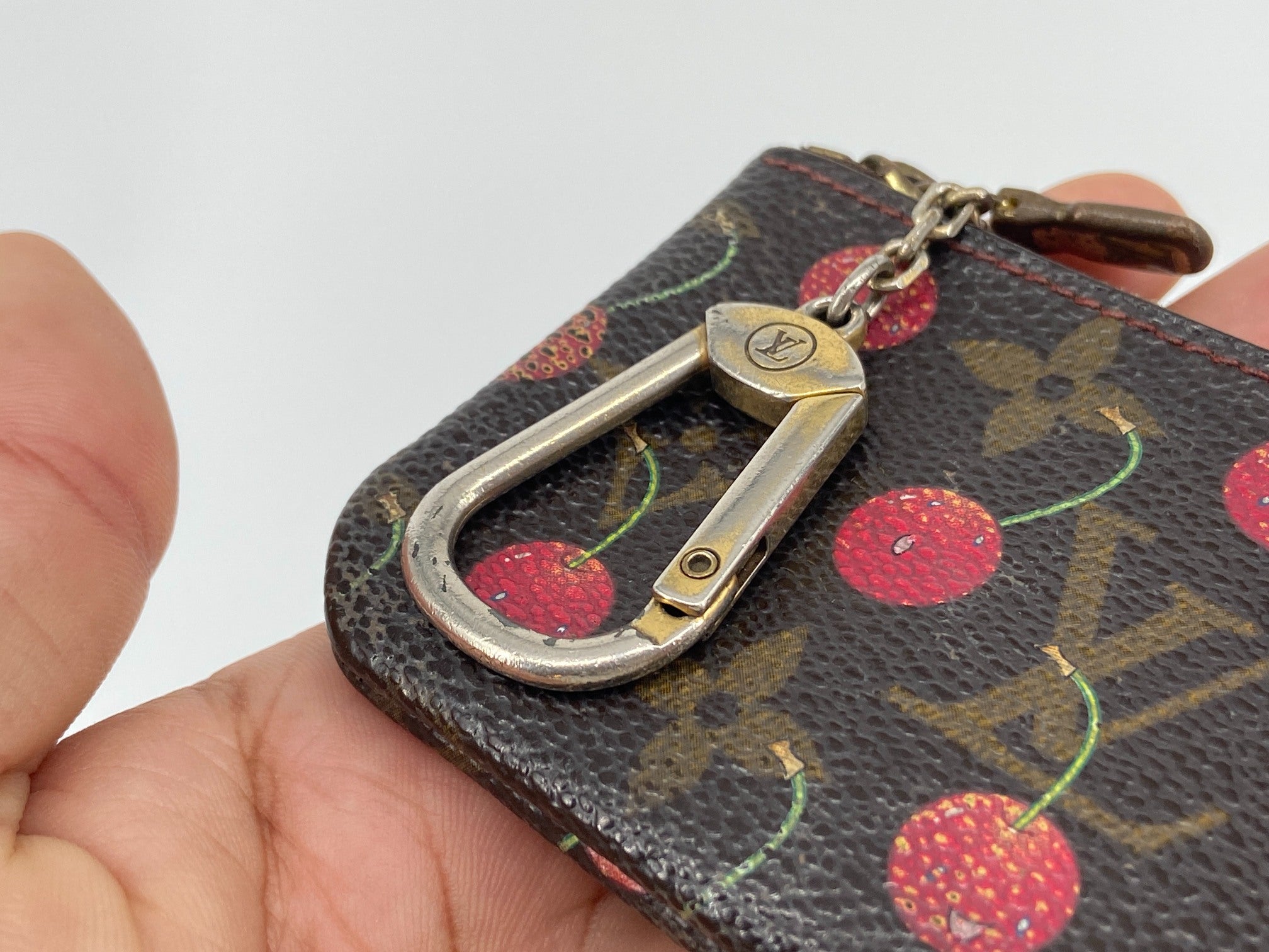 Louis Vuitton Takashi Murakami Pochette Cles Key Pouch Cerise Monogram Canvas