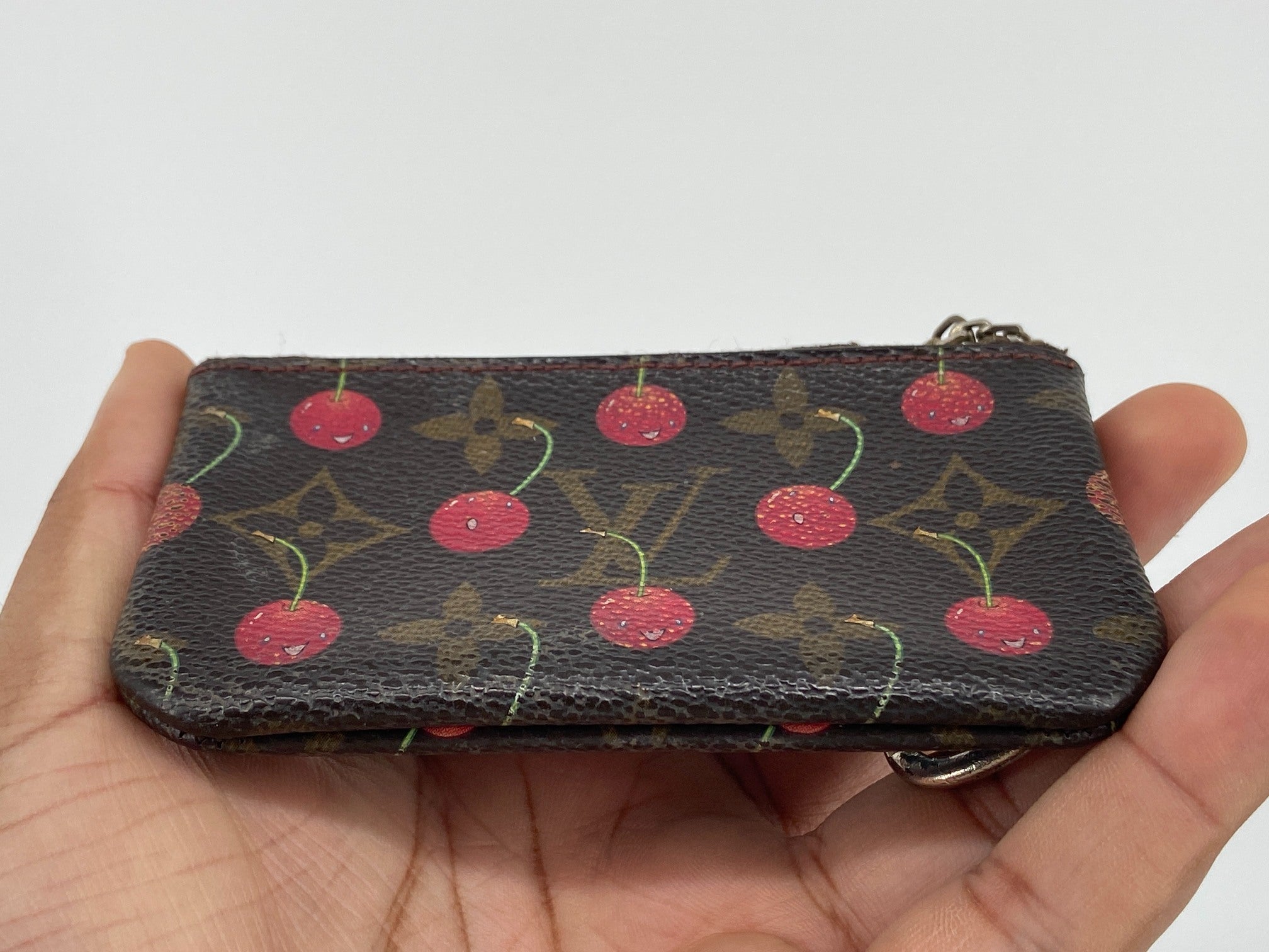 Louis Vuitton Takashi Murakami Pochette Cles Key Pouch Cerise Monogram Canvas