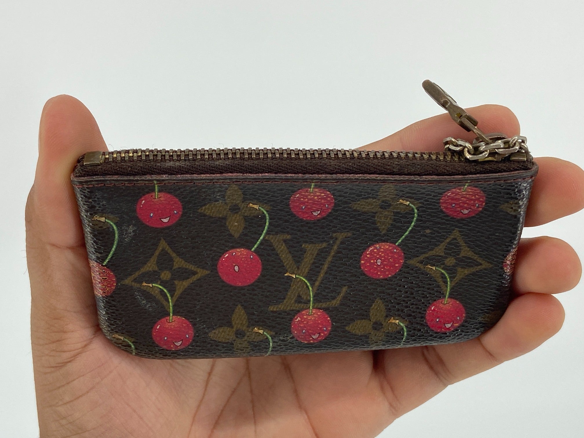 Louis Vuitton Takashi Murakami Pochette Cles Key Pouch Cerise Monogram Canvas