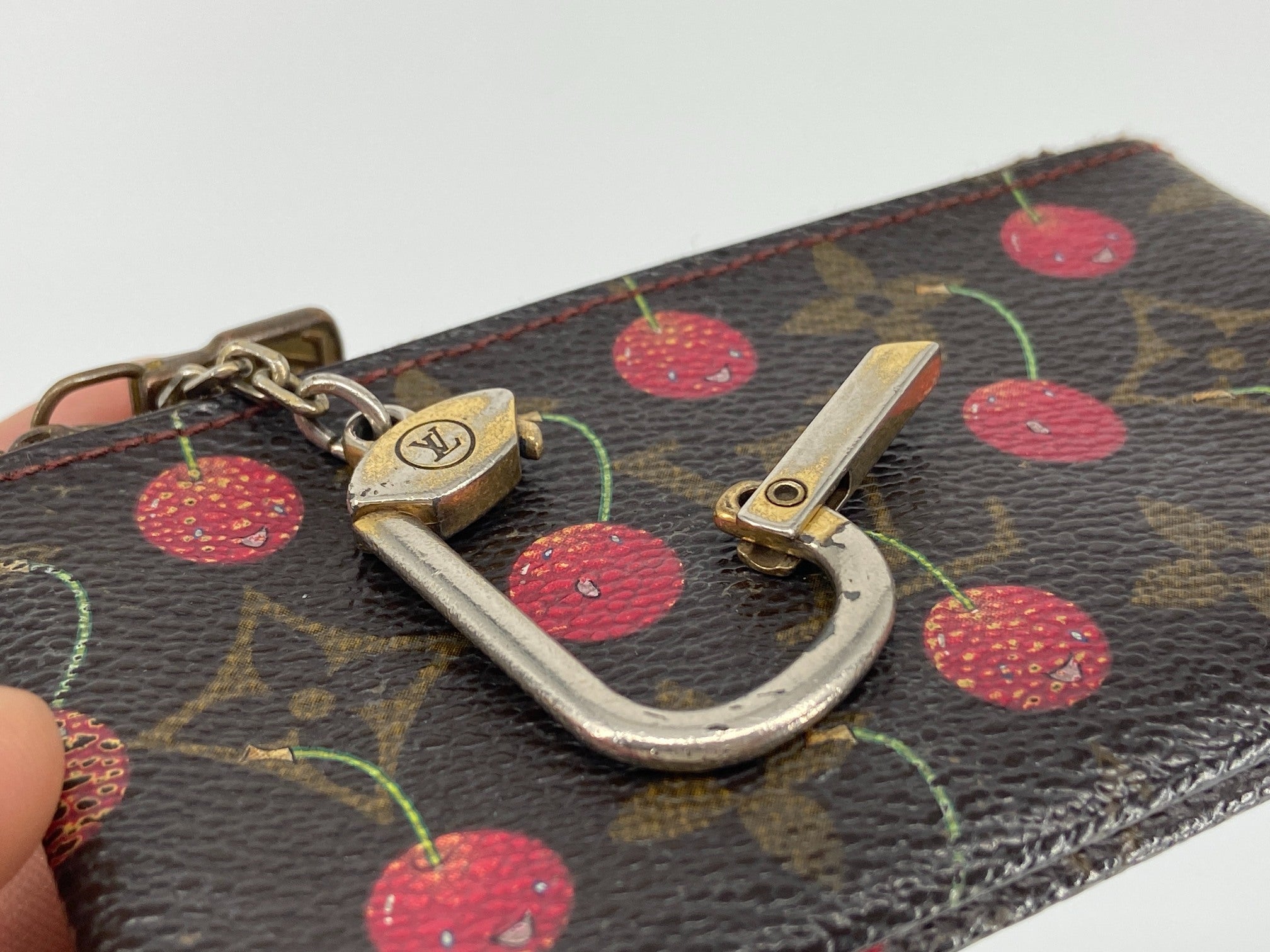 Louis Vuitton Takashi Murakami Pochette Cles Key Pouch Cerise Monogram Canvas