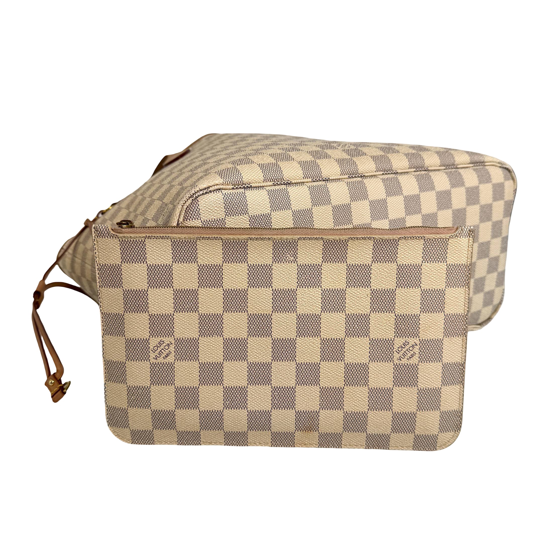Louis Vuitton Neverfull MM Weiß Damier Azur Canvas