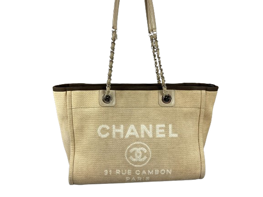 Chanel Deauville Hand / Tote Bag Beige