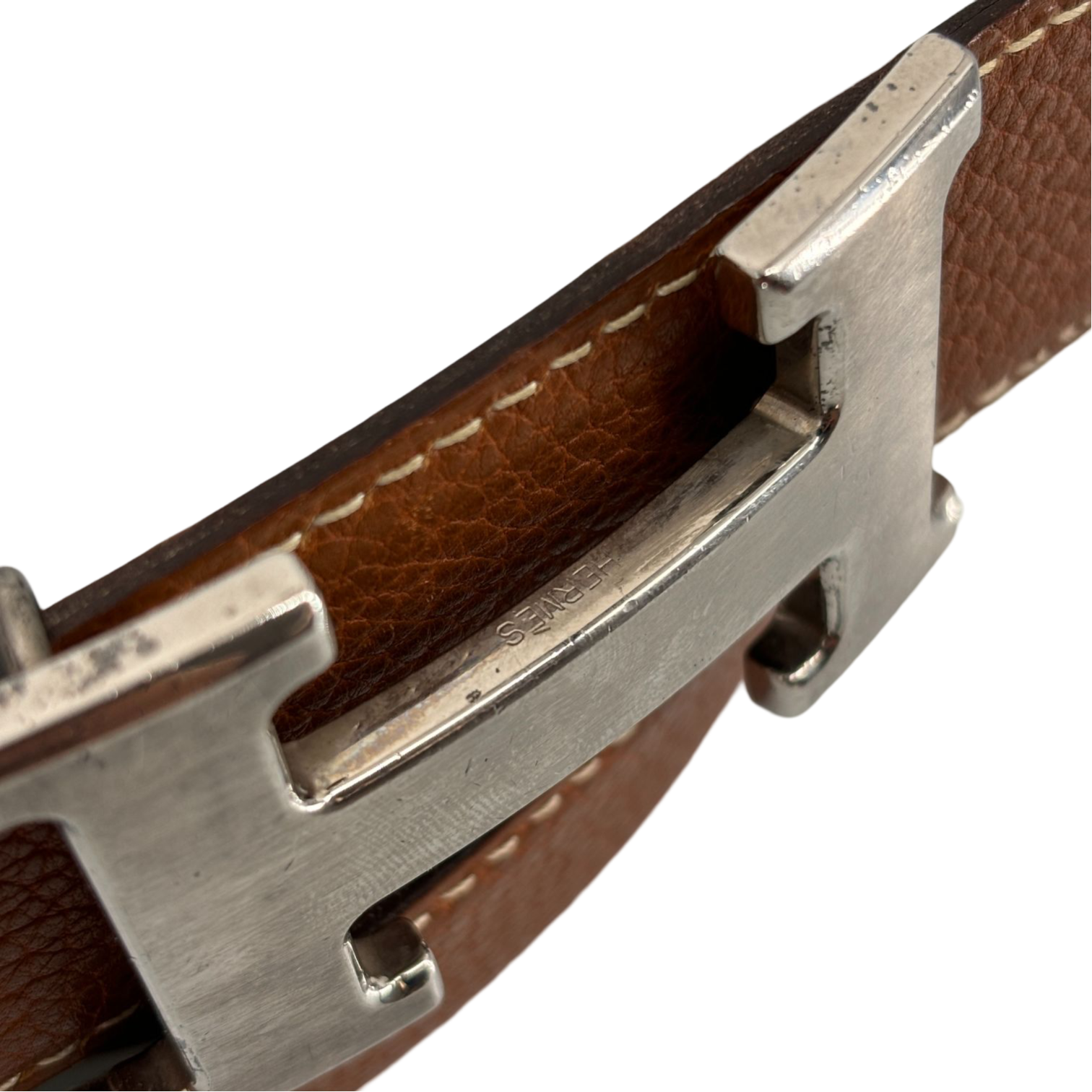 Hermès Constance Belt Brown / Black Leather Size 100