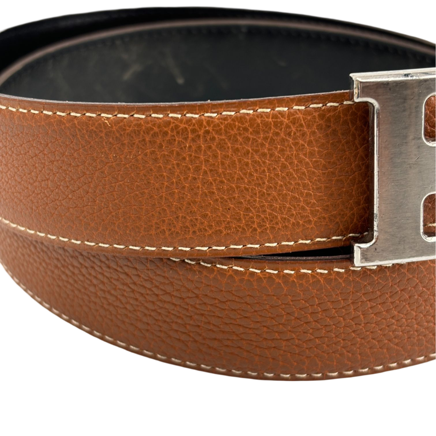 Hermès Constance Belt Brown / Black Leather Size 100