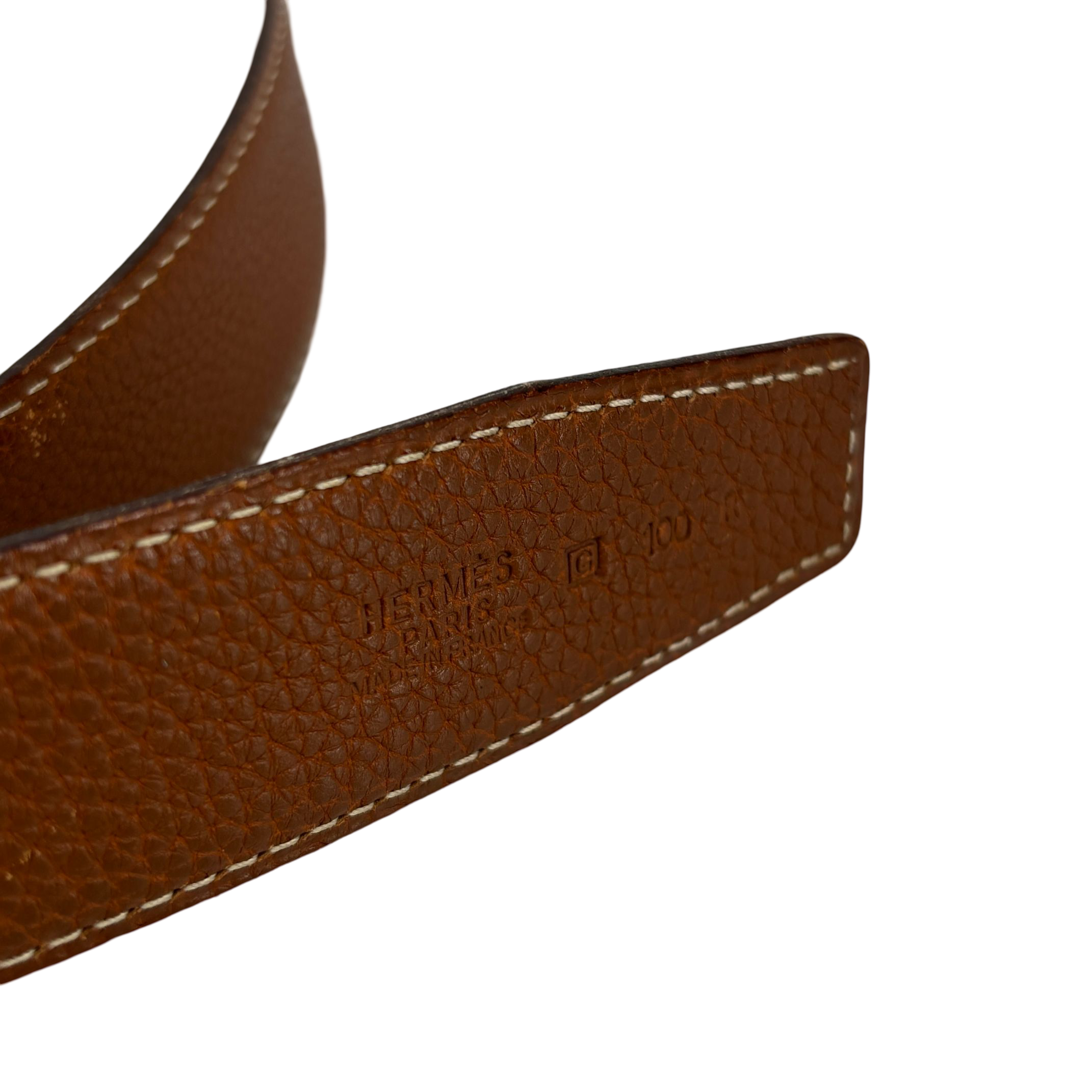 Hermès Constance Belt Brown / Black Leather Size 100