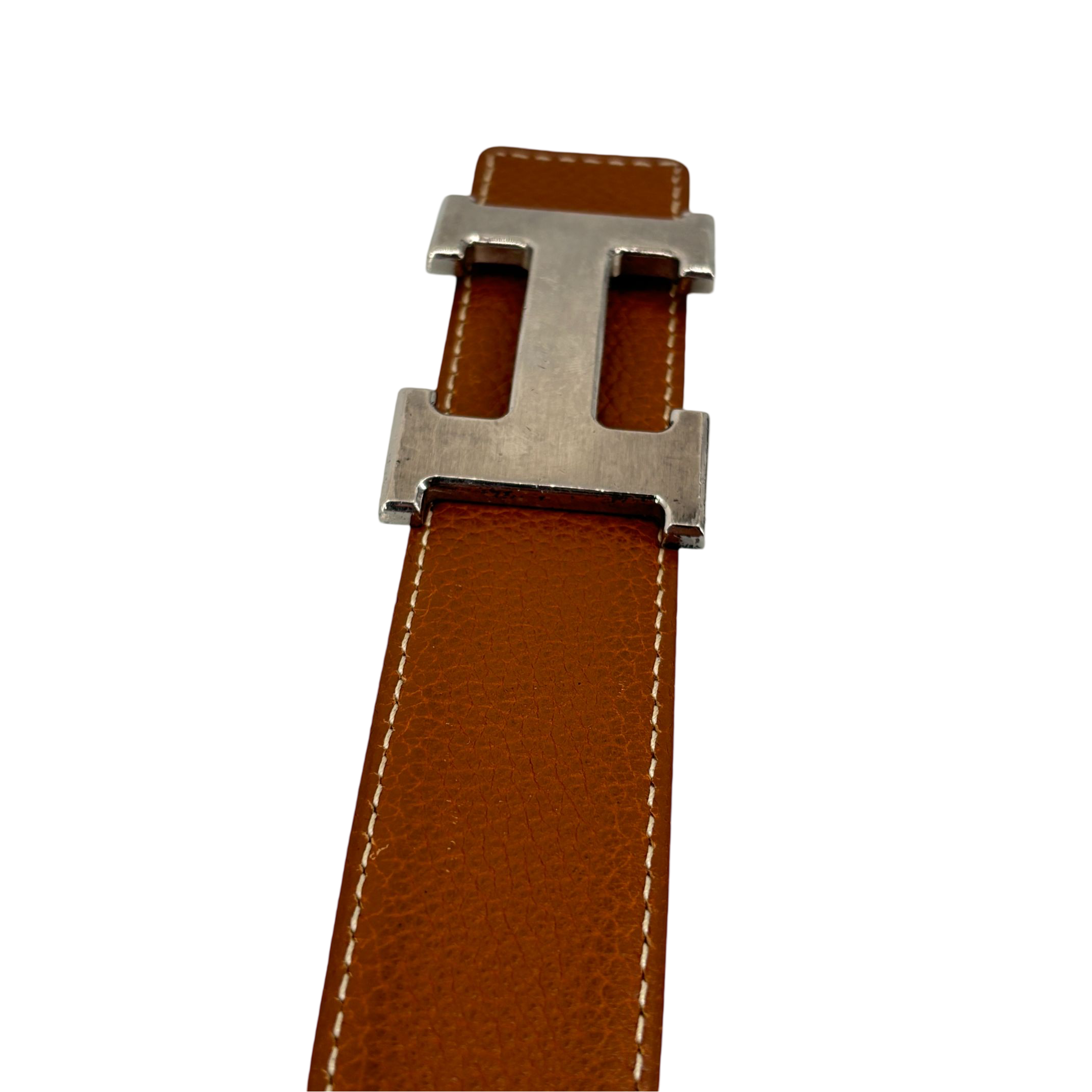 Hermès Constance Belt Brown / Black Leather Size 100