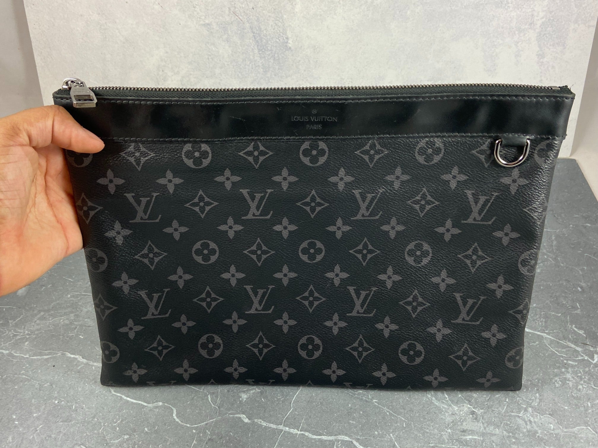 Louis Vuitton Pochette Discovery GM Monogram Eclipse Canvas