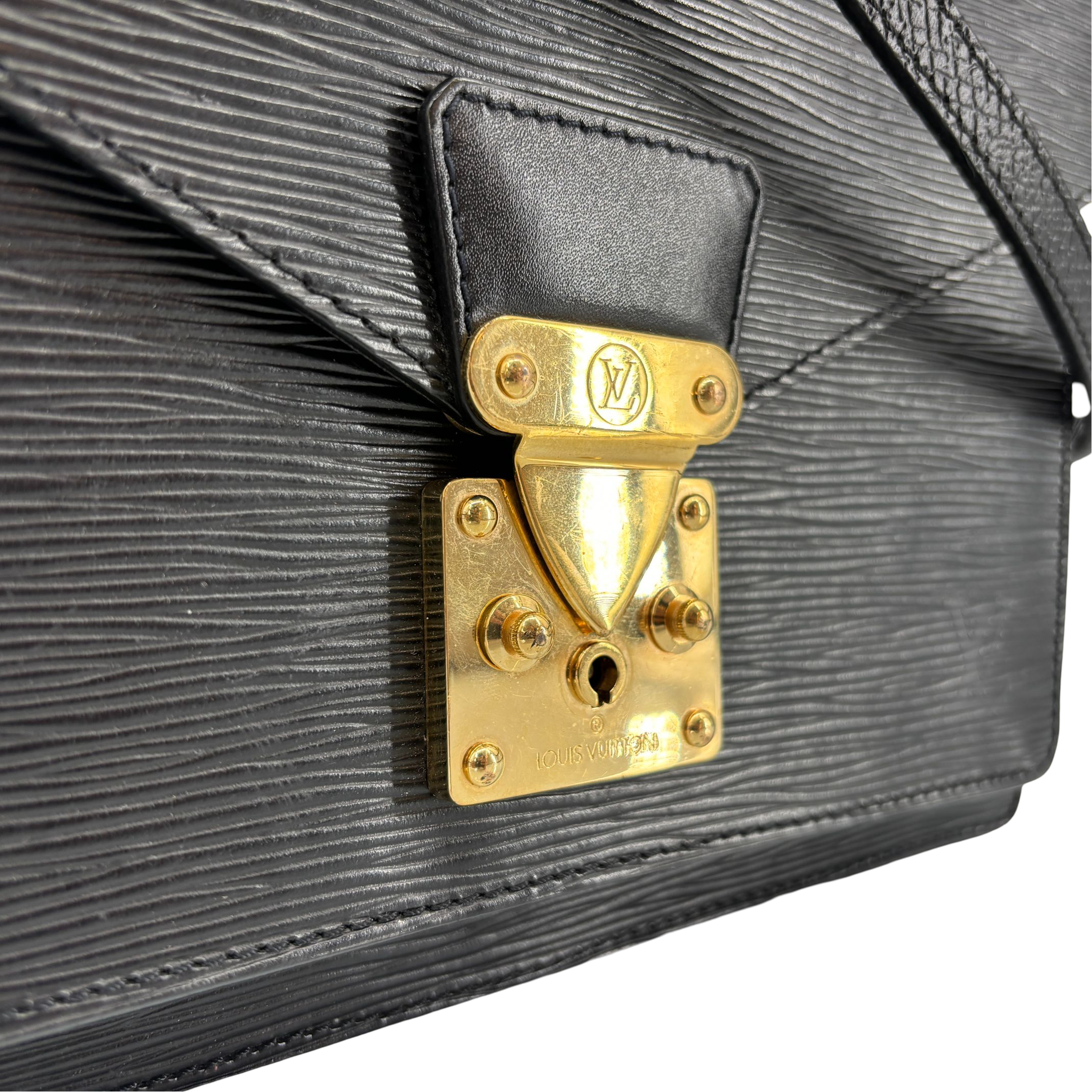 Louis Vuitton Monceau 28 Black Epi Leather