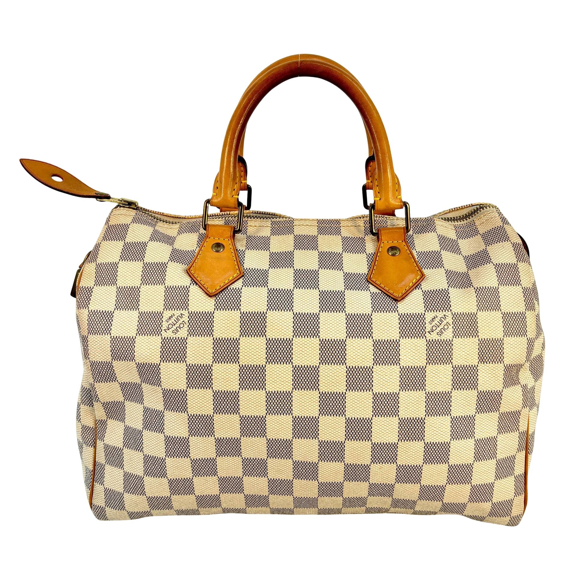 Louis Vuitton Speedy 30 Weiß Damier Azur Canvas