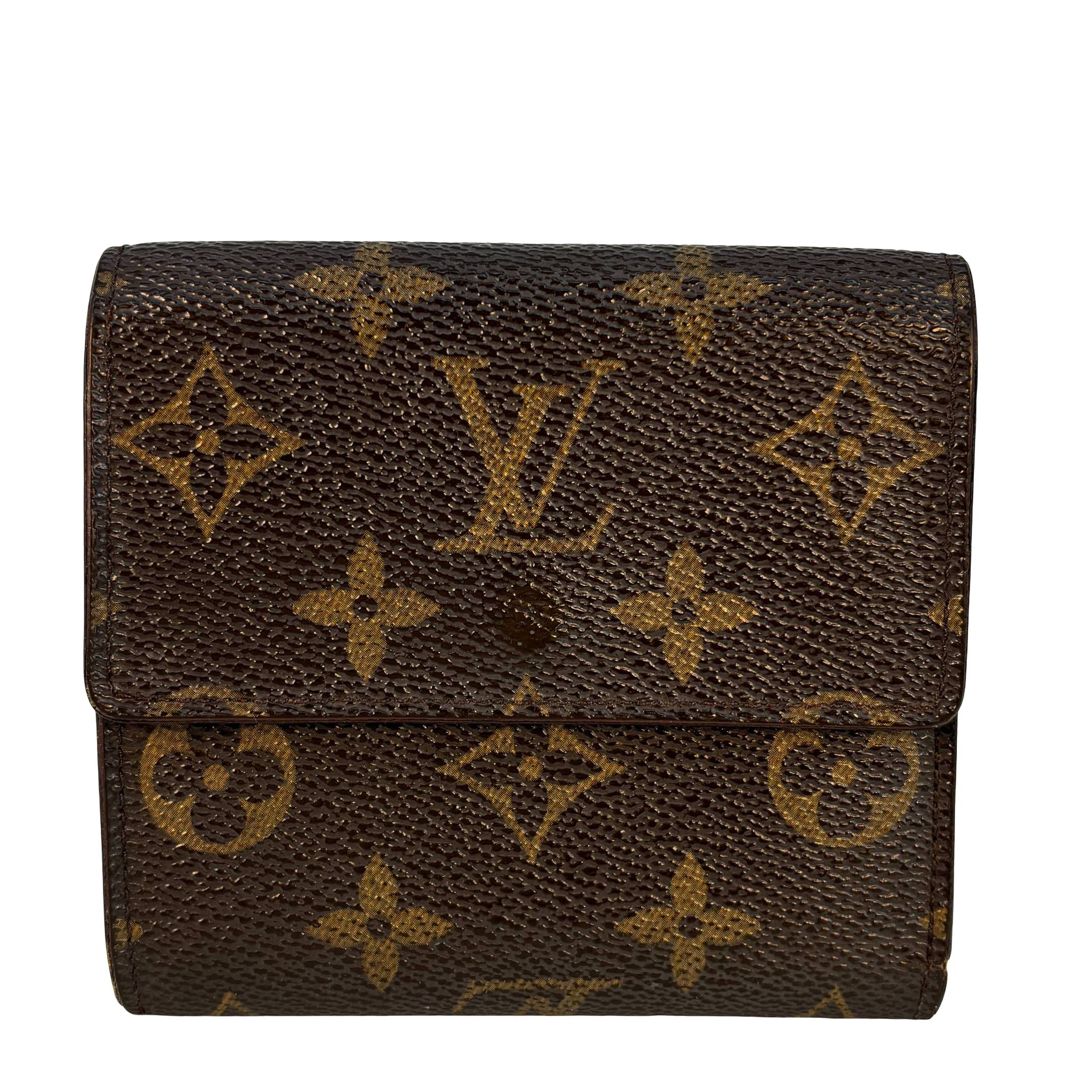 Louis Vuitton Elise Wallet Braun Monogram Canvas