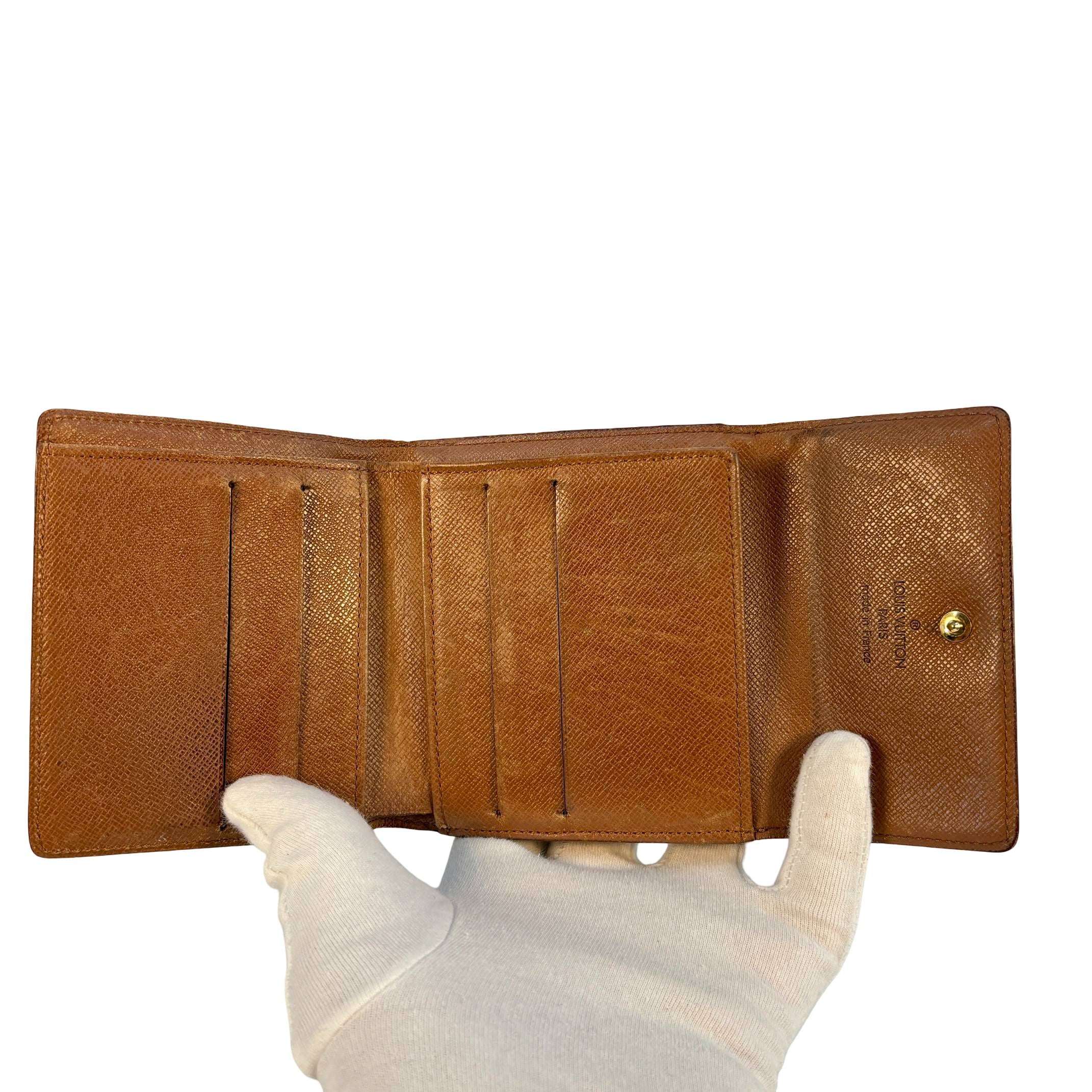 Louis Vuitton Elise Wallet Braun Monogram Canvas