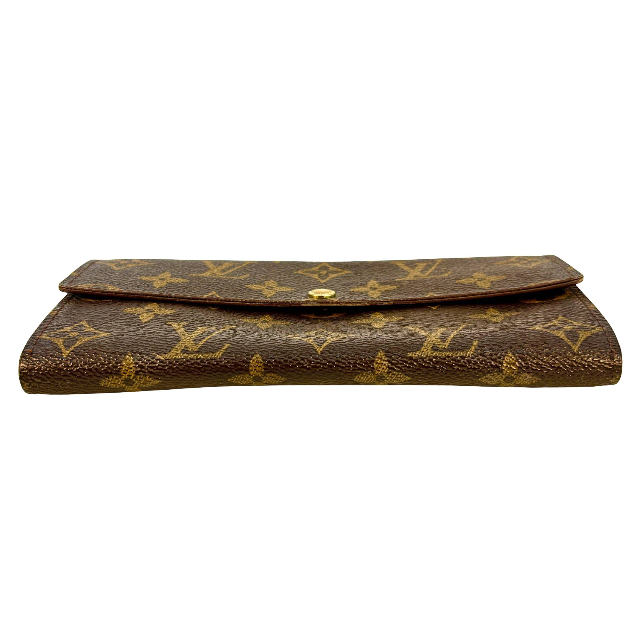 Louis Vuitton Sarah Wallet Braun Monogram Canvas