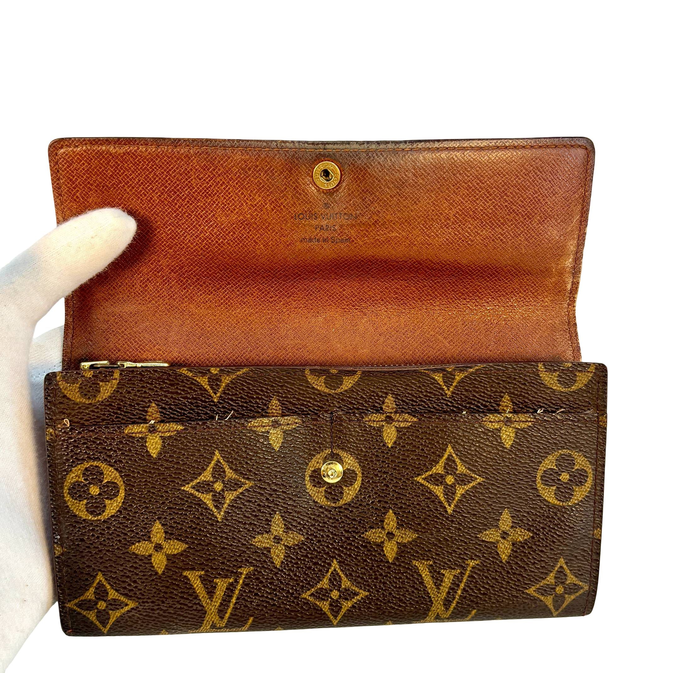 Louis Vuitton Sarah Wallet Braun Monogram Canvas